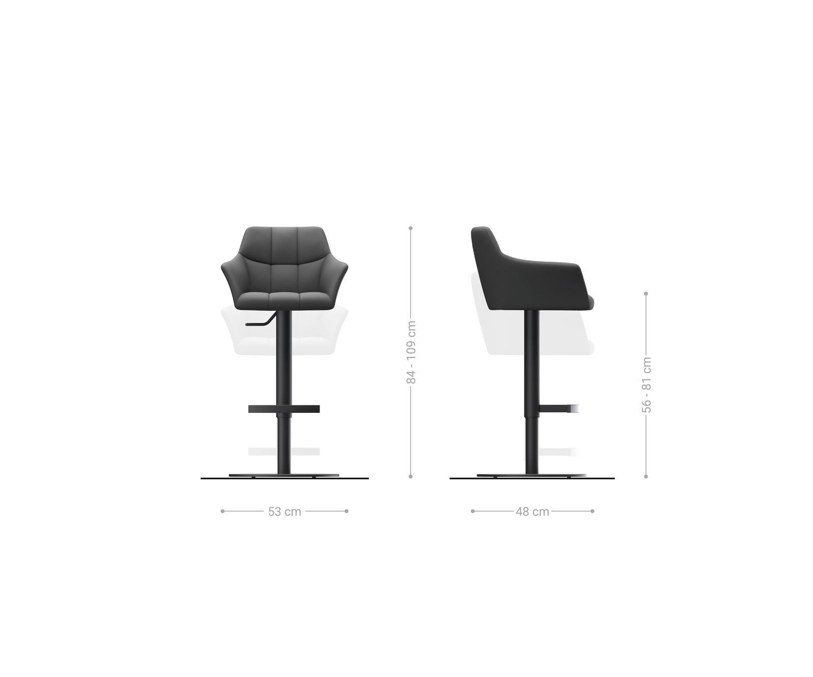 Barstuhl Yulo-Flex Webstoff Soft Beige Drehfuß höhenverstellbar Metall Weiß 6