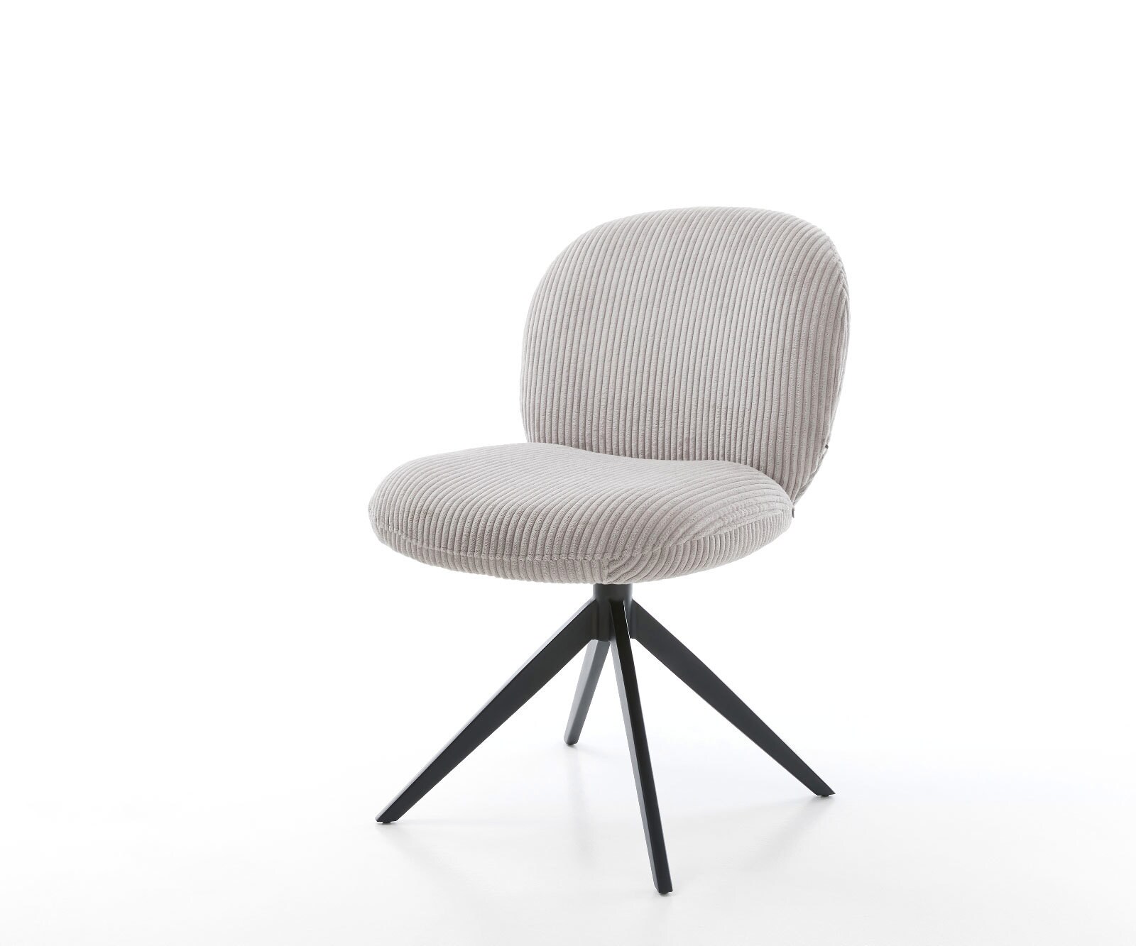 Drehstuhl Nube-Flex Cord Silbergrau Kreuzgestell breit Schwarz 360° drehbar günstig online kaufen