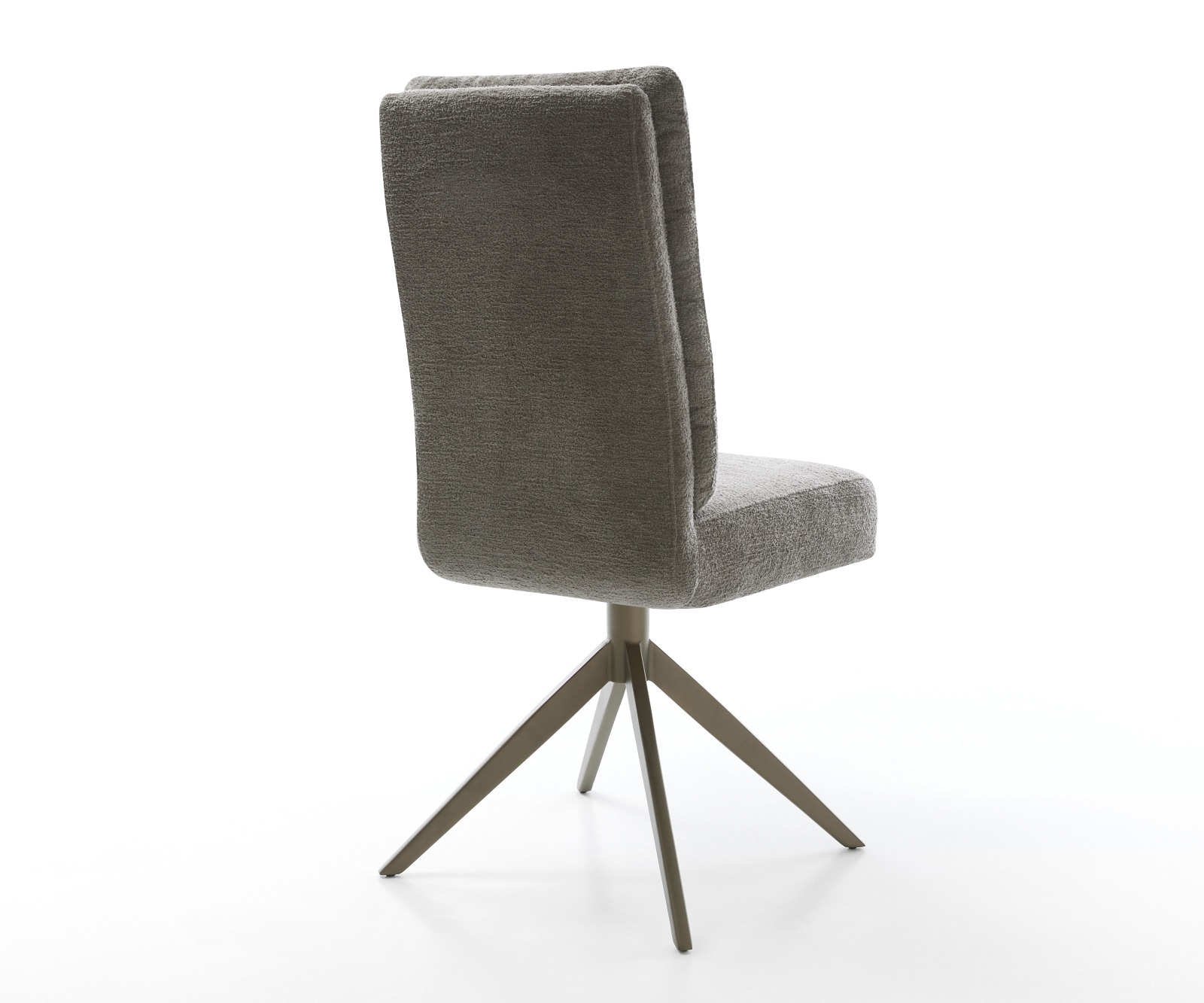 Drehstuhl Pela-Flex Bouclé Soft Schlamm Kreuzgestell breit Effektfinish Titan 360° drehbar Wippfunktion Taschenfederkern 4