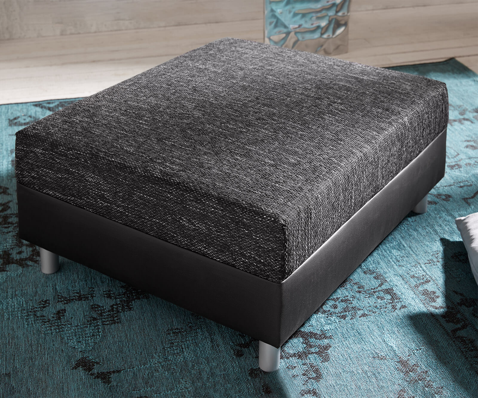Hocker Clovis B98 x T83 Schwarz Modul Kunstleder 1