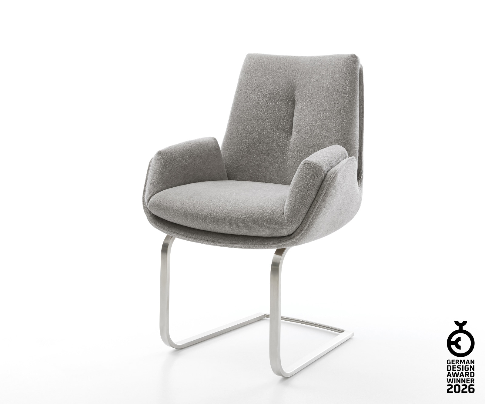 Freischwinger Clea-Flex Strukturstoff Soft Grau Freischwinger flach Edelsta günstig online kaufen