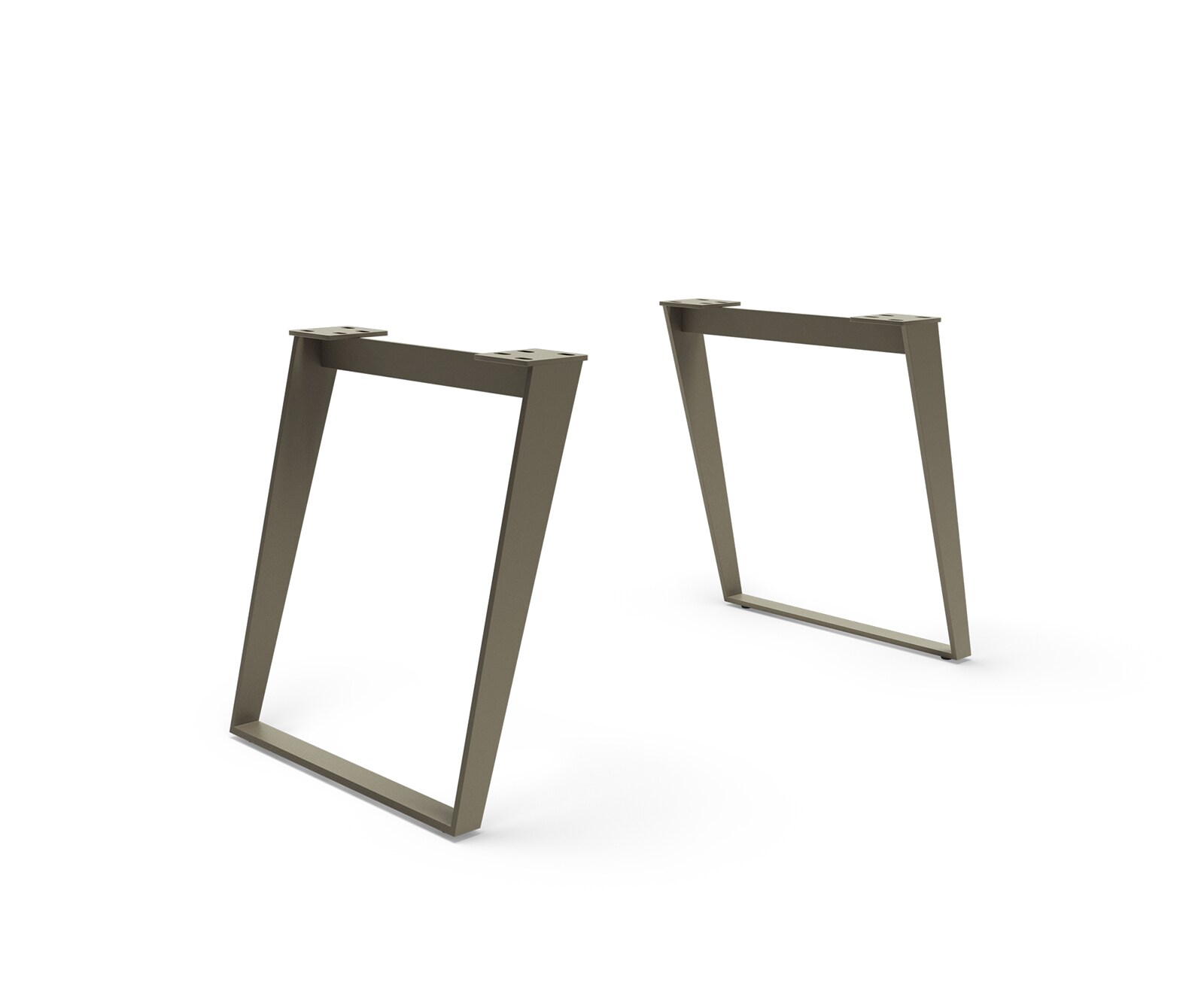 Tischgestell Metall Schräg Effektfinish Titan(2er-Set)