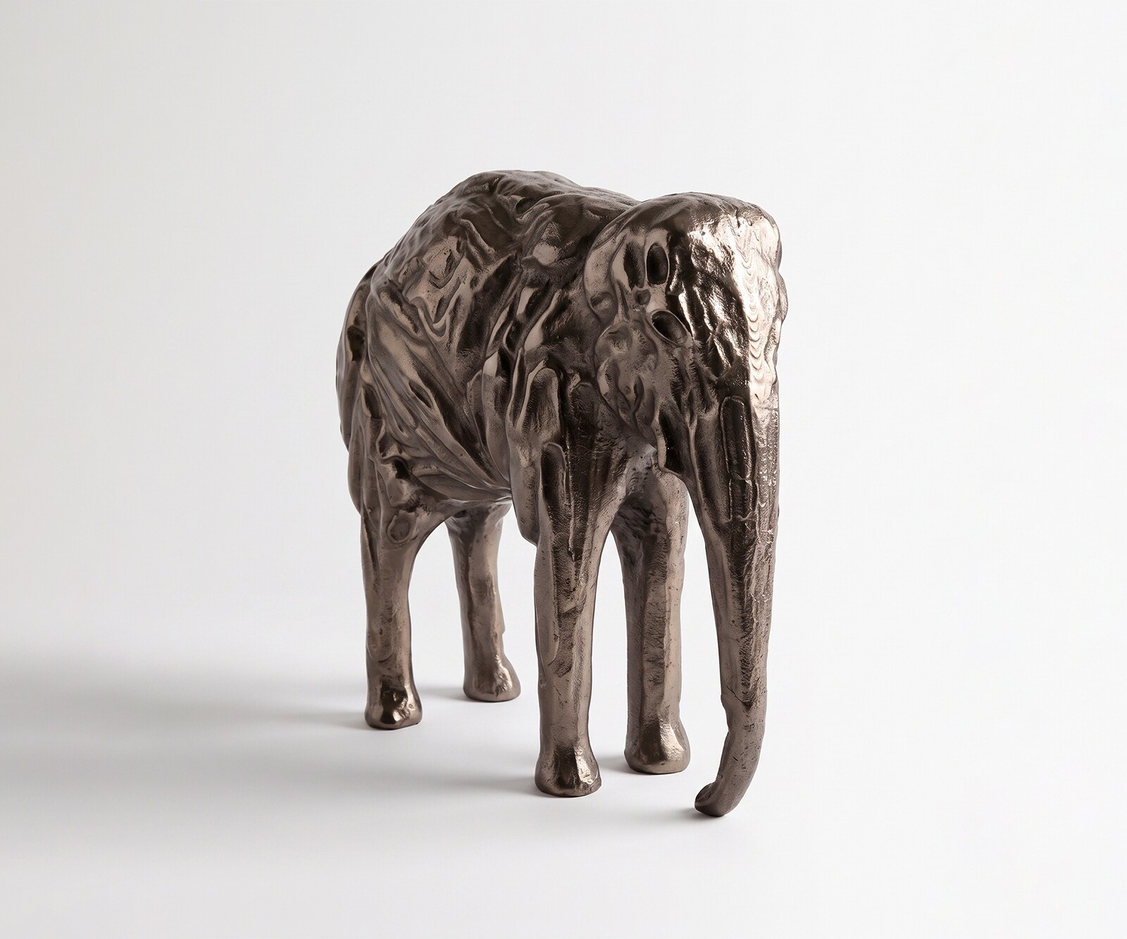 Figurine Tembo l36 x P13 x H35 cm Aluminium Mokka Bronze Faite main