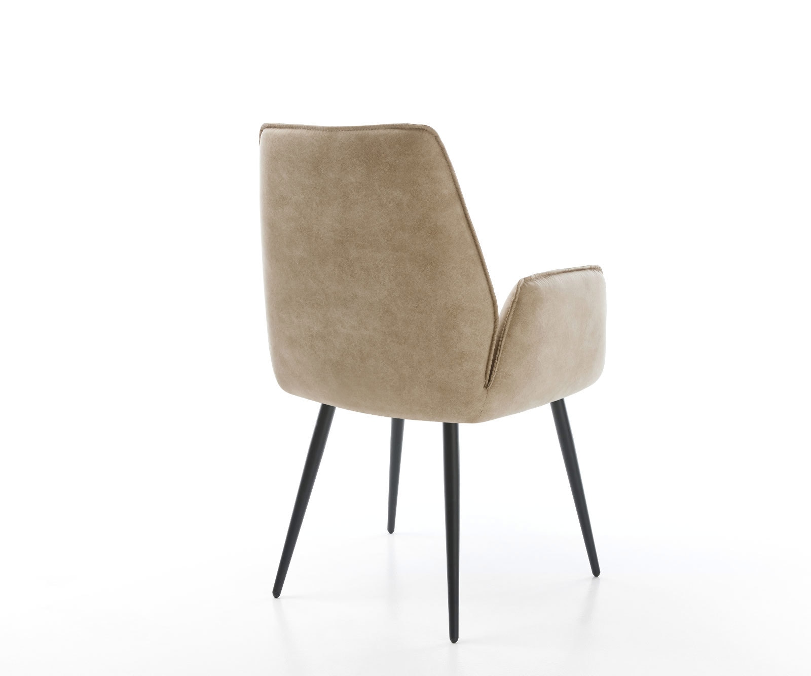 Esszimmerstuhl Zoa-Flex Mikrofaser Beige Vintage 4-Fuß konisch Schwarz Taschenfederkern 4 Esszimmerstuhl Zoa-Flex Mikrofaser Beige Vintage 4-Fuß konisch Schwarz Taschenfederkern 4