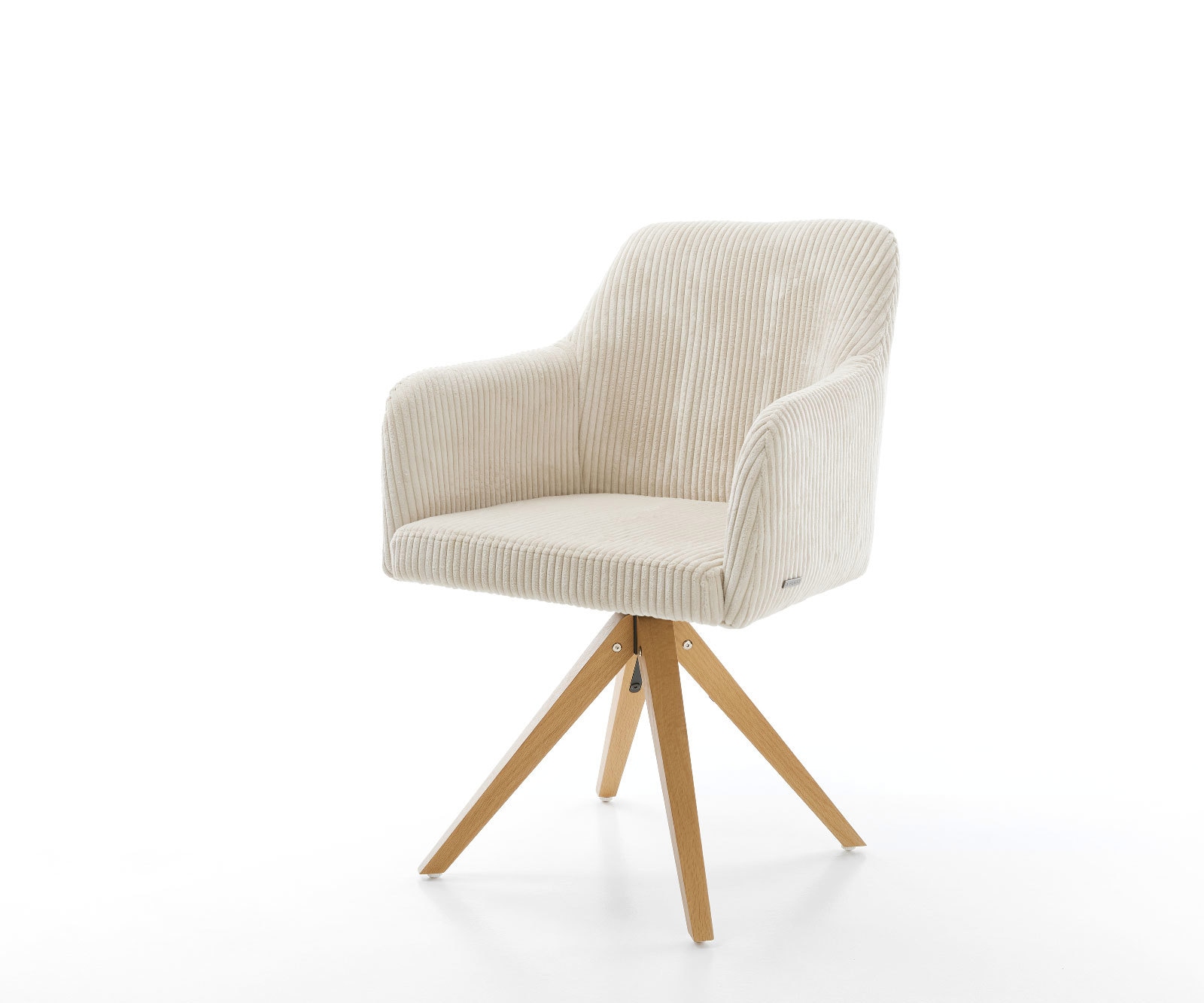 Esszimmerstuhl Greg-Flex Cord Beige Holzgestell kantig Natur Taschenfederke günstig online kaufen
