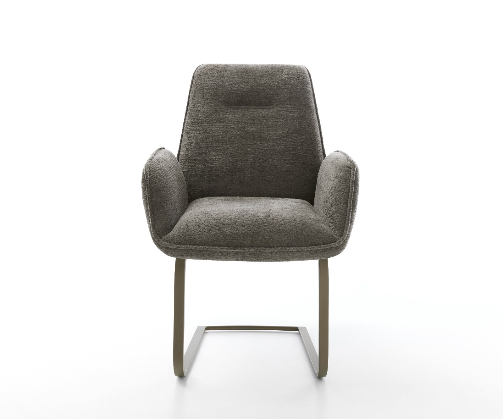 Freischwinger Zoa-Flex Bouclé Soft Schlamm Freischwinger flach Effektfinish Titan Taschenfederkern 1