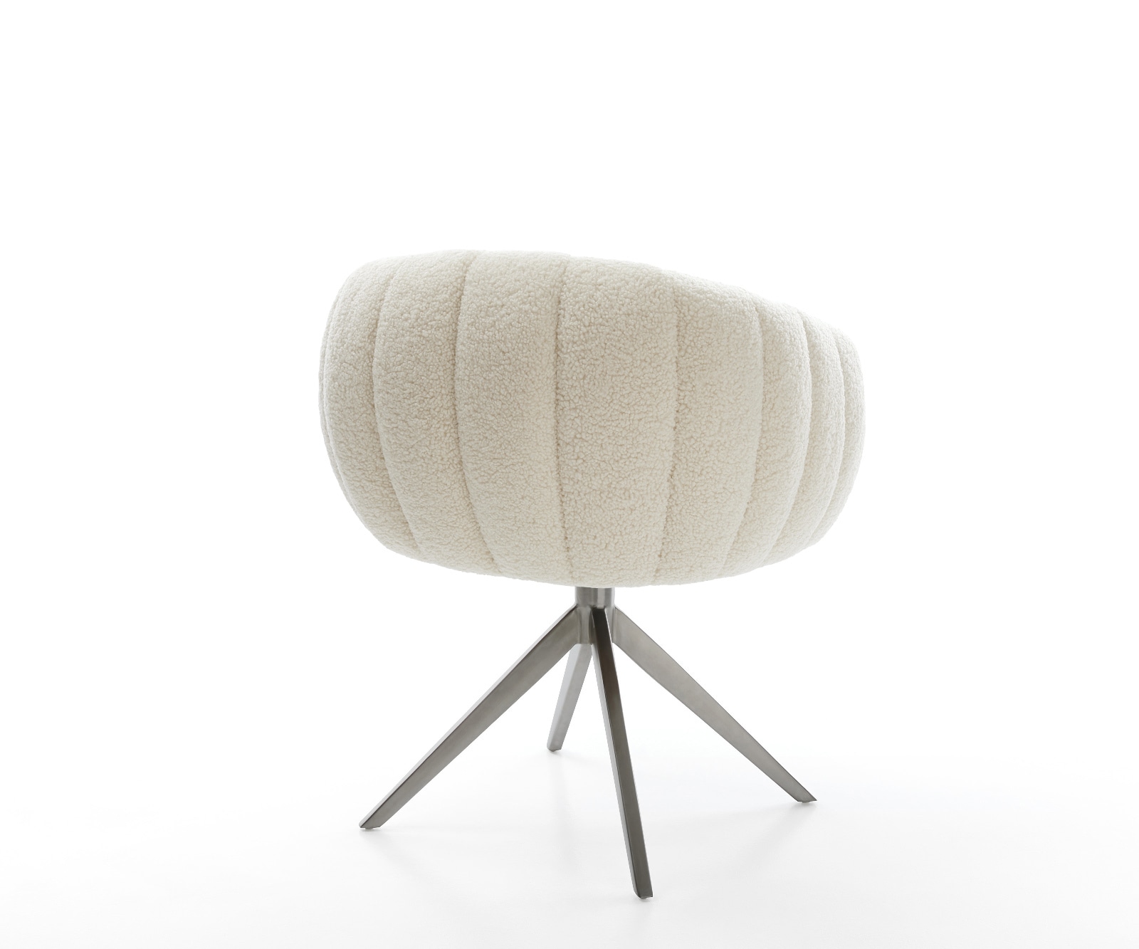 Drehstuhl Jada-Flex Teddystoff Beige Kreuzgestell breit Graphit 360° drehbar Wippfunktion Taschenfederkern 5