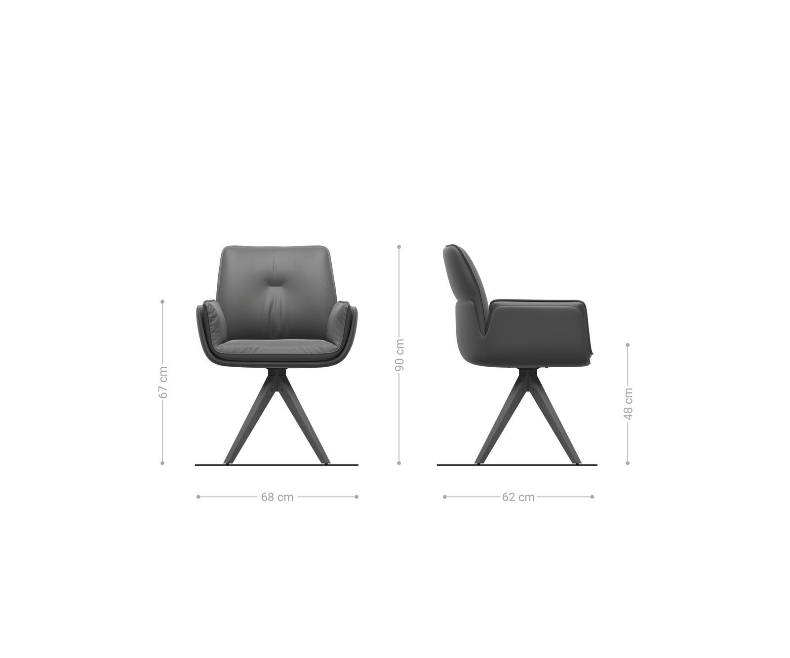 Drehstuhl Nela-Flex Materialmix Schlamm Holzgestell kantig Natur 180° drehbar 4 Drehstuhl Nela-Flex Materialmix Schlamm Holzgestell kantig Natur 180° drehbar 4