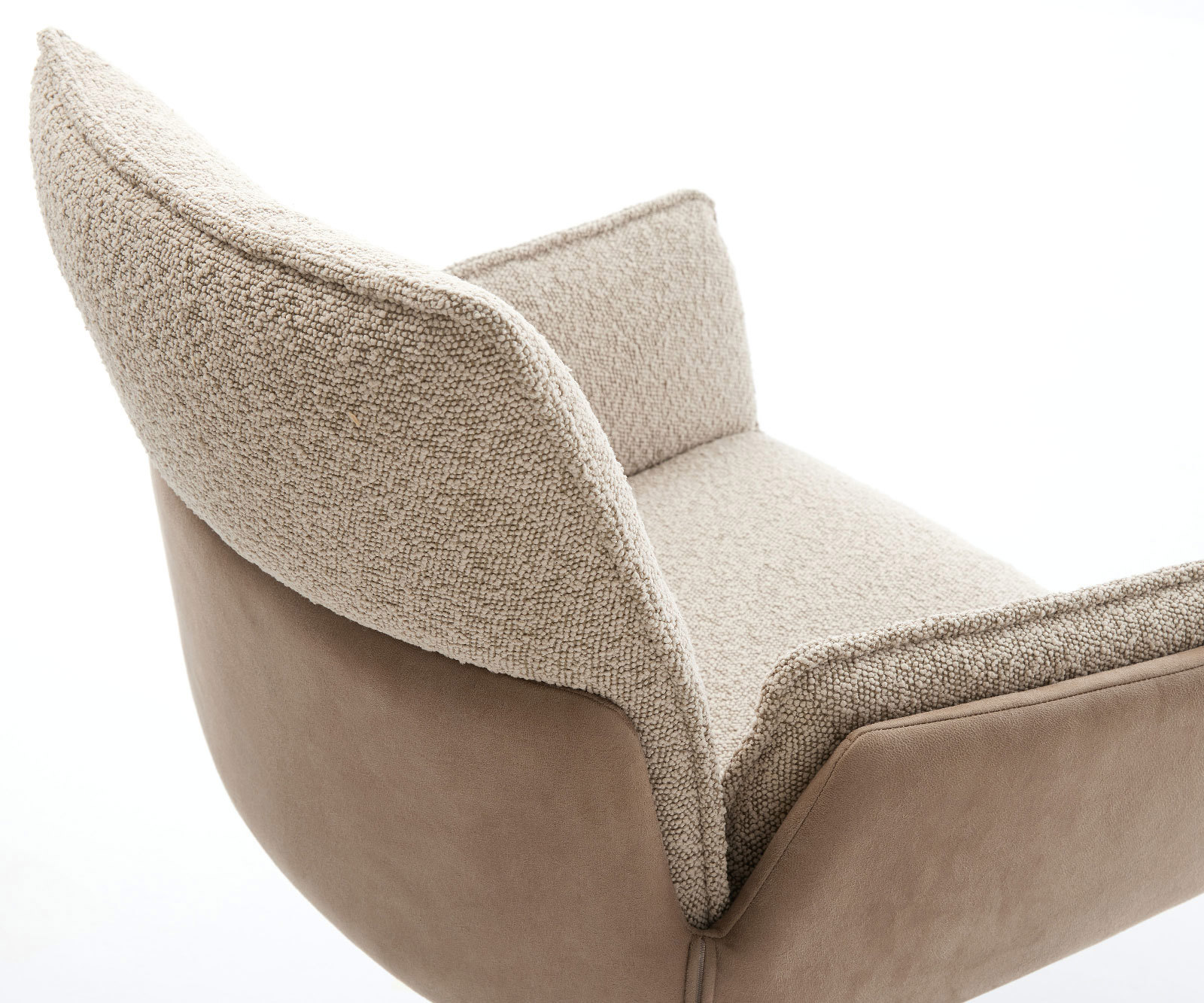 Drehstuhl Nela-Flex Materialmix Schlamm Kreuzgestell breit Effektfinish Titan 360° drehbar 3 Drehstuhl Nela-Flex Materialmix Schlamm Kreuzgestell breit Effektfinish Titan 360° drehbar 3
