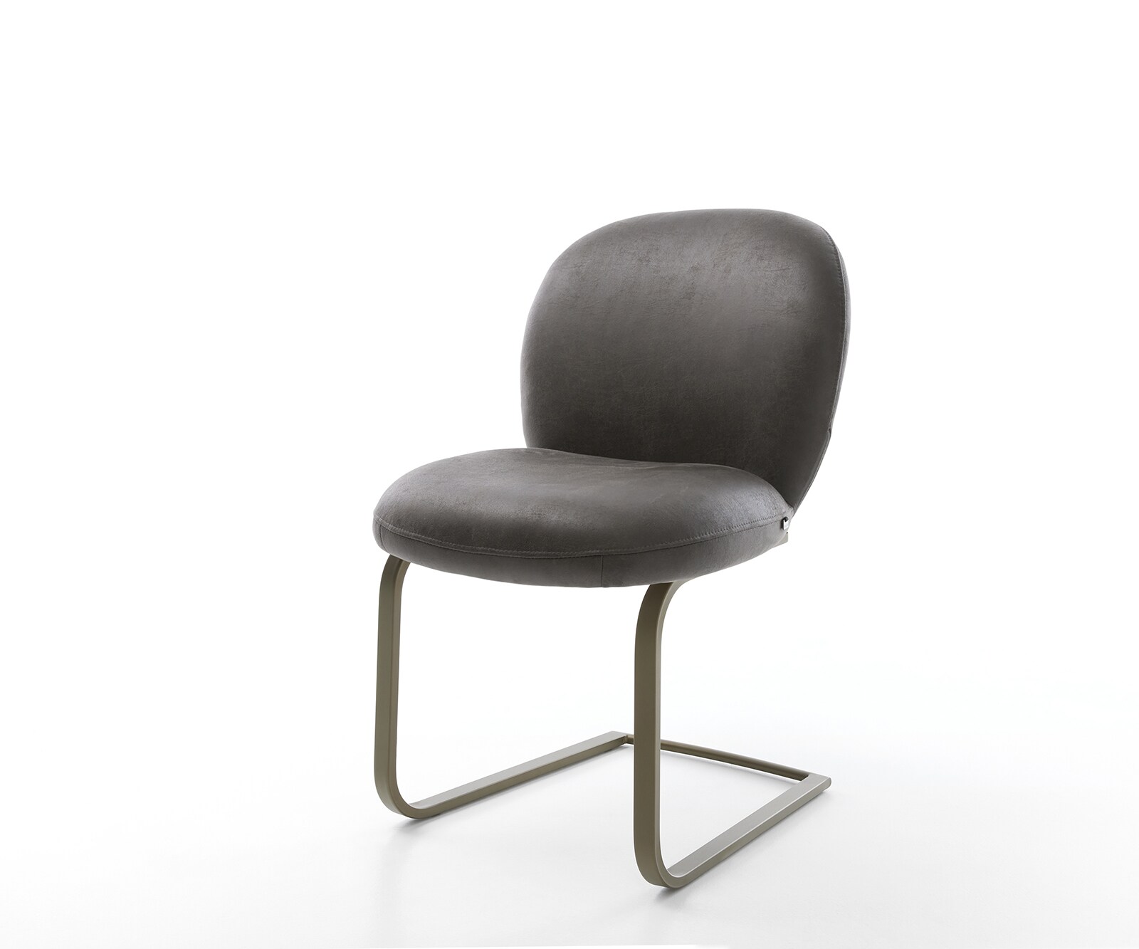 Freischwinger Nube-Flex Anthrazit Vintage Freischwinger flach Effektfinish Titan Taschenfederkern