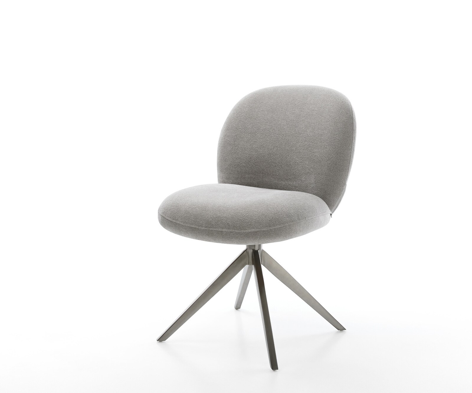 Drehstuhl Nube-Flex Strukturstoff Soft Grau Kreuzgestell breit Graphit 360° günstig online kaufen