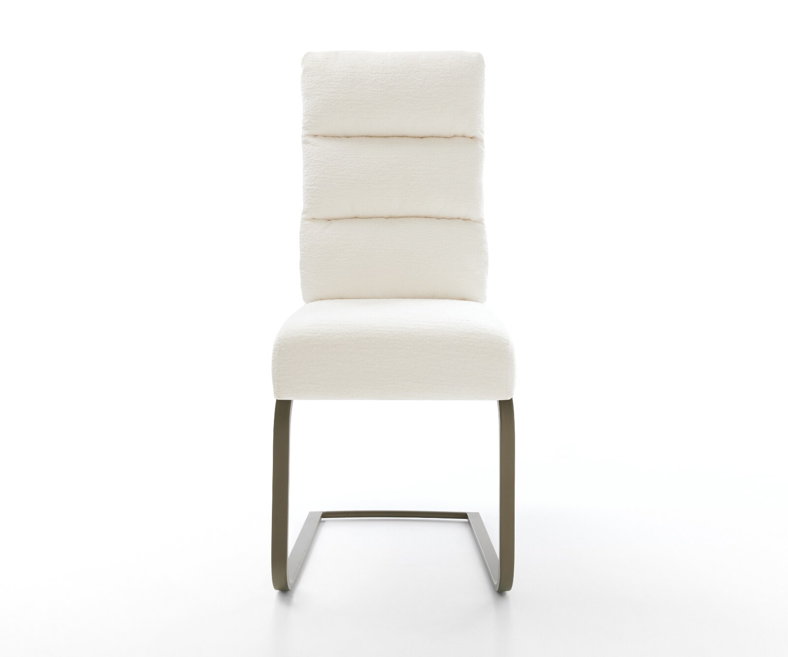 Freischwinger Pela-Flex Bouclé Soft Beige Freischwinger flach Effektfinish Titan Taschenfederkern 2