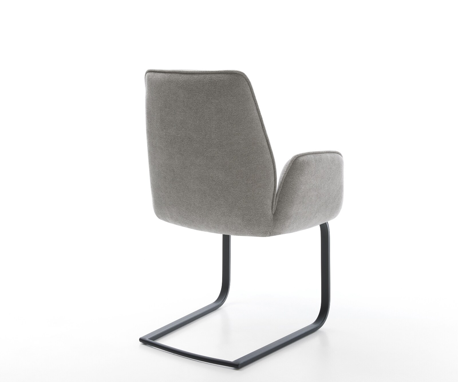 Freischwinger Zoa-Flex Strukturstoff Soft Grau Freischwinger flach Schwarz Taschenfederkern 5