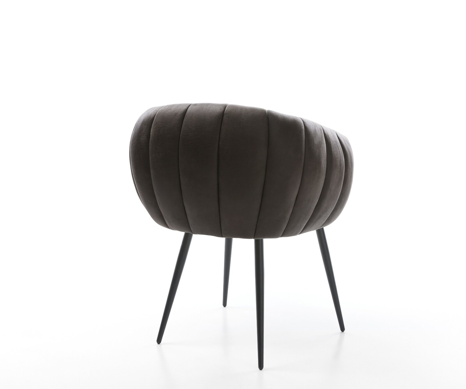 Esszimmerstuhl Jada-Flex Mikrofaser Anthrazit Vintage 4-Fuß konisch Schwarz Taschenfederkern 4