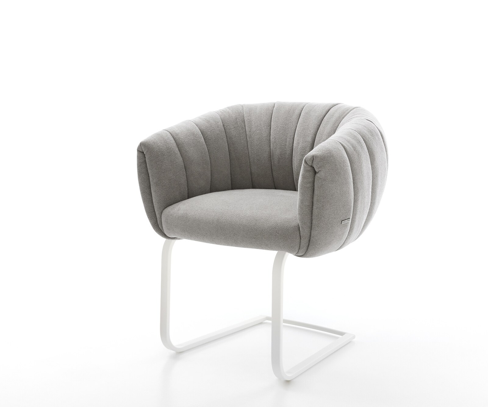 Freischwinger Jada-Flex Strukturstoff Soft Grau Freischwinger flach Weiß Taschenfederkern 1