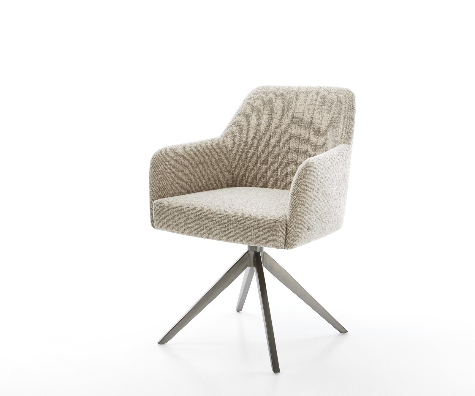 Drehstuhl Greg-Flex Webstoff Soft Beige Kreuzgestell breit Graphit 360° dre günstig online kaufen