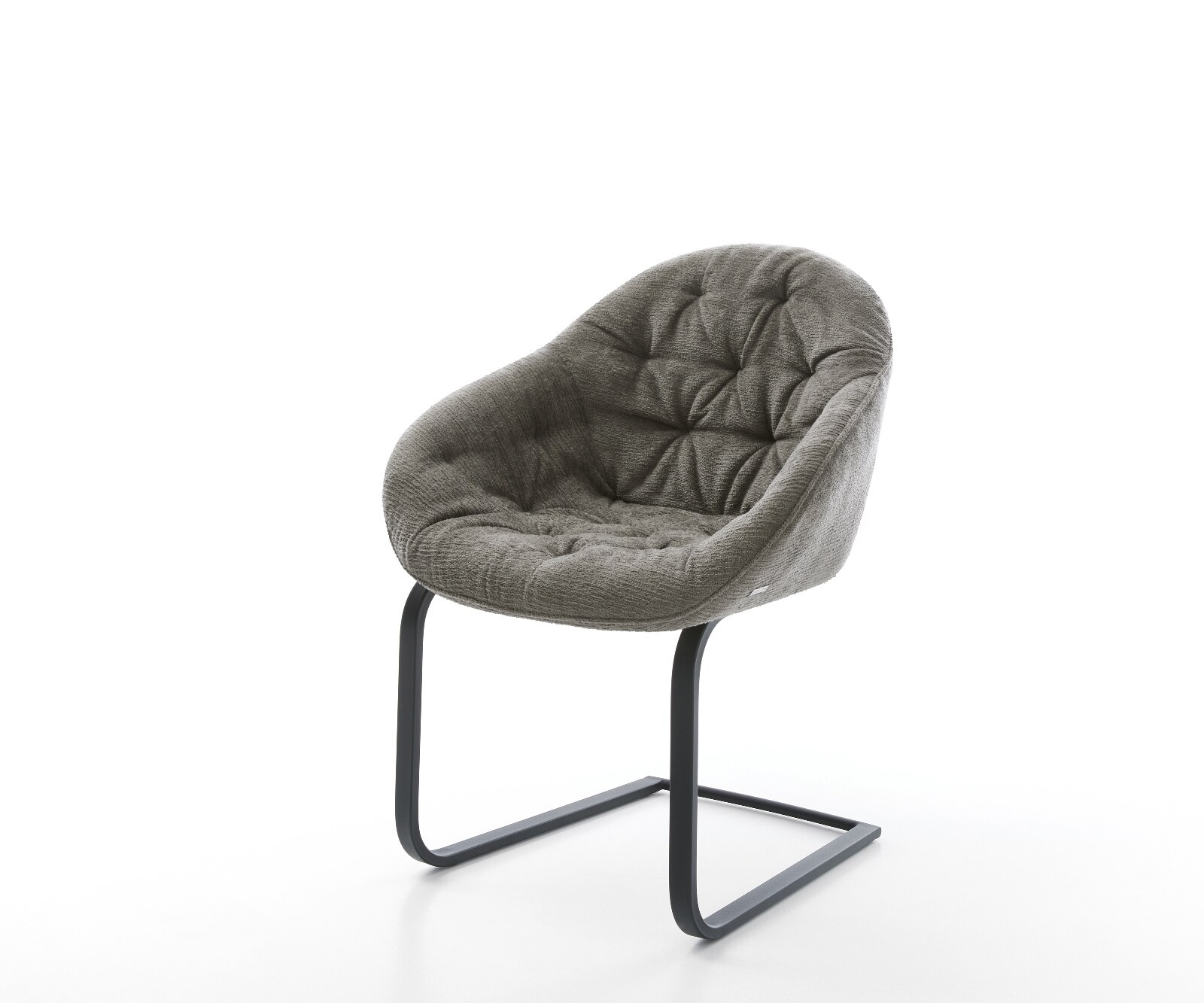 Freischwinger Gaio-Flex Bouclé Soft Schlamm Freischwinger flach Schwarz