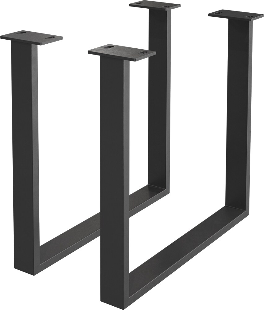 Tischgestell Metall Schmal 2er Set schwarz