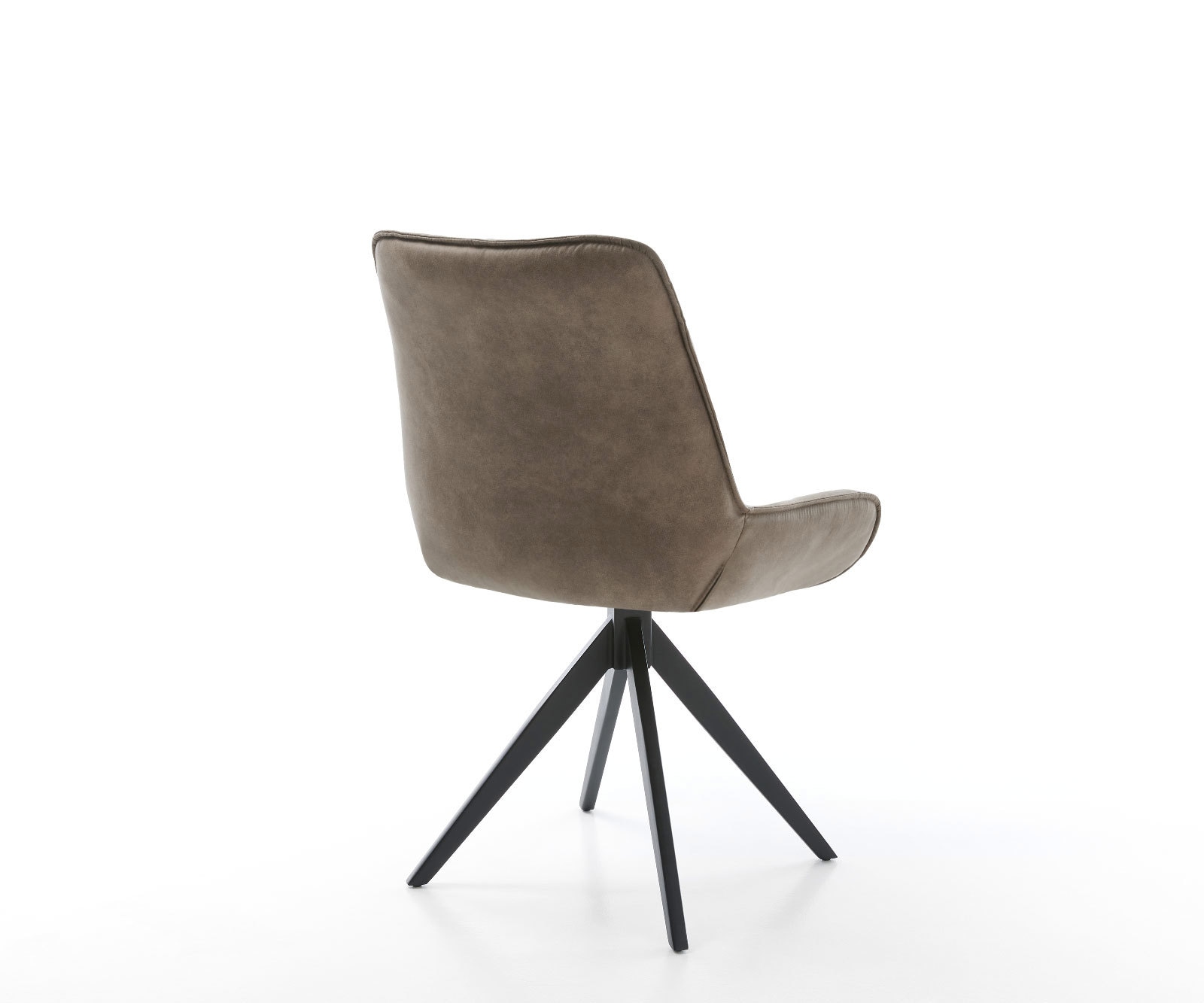 Esszimmerstuhl Taimi-Flex Mikrofaser Taupe Vintage Kreuzgestell kantig Schwarz 5 Esszimmerstuhl Taimi-Flex Mikrofaser Taupe Vintage Kreuzgestell kantig Schwarz 5