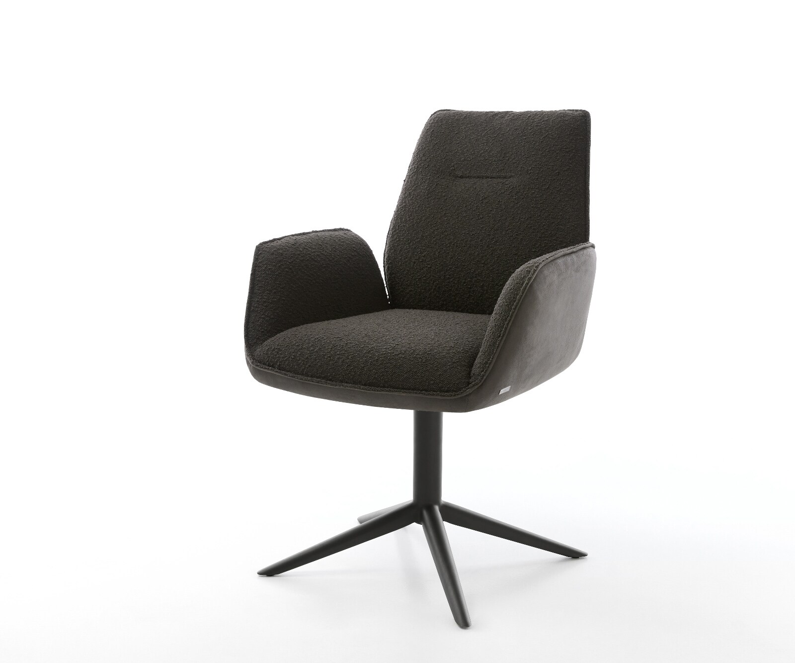 Drehstuhl Zoa-Flex Materialmix Schwarz Fußkreuz Schwarz 360° drehbar Wippfunktion Taschenfederkern 1