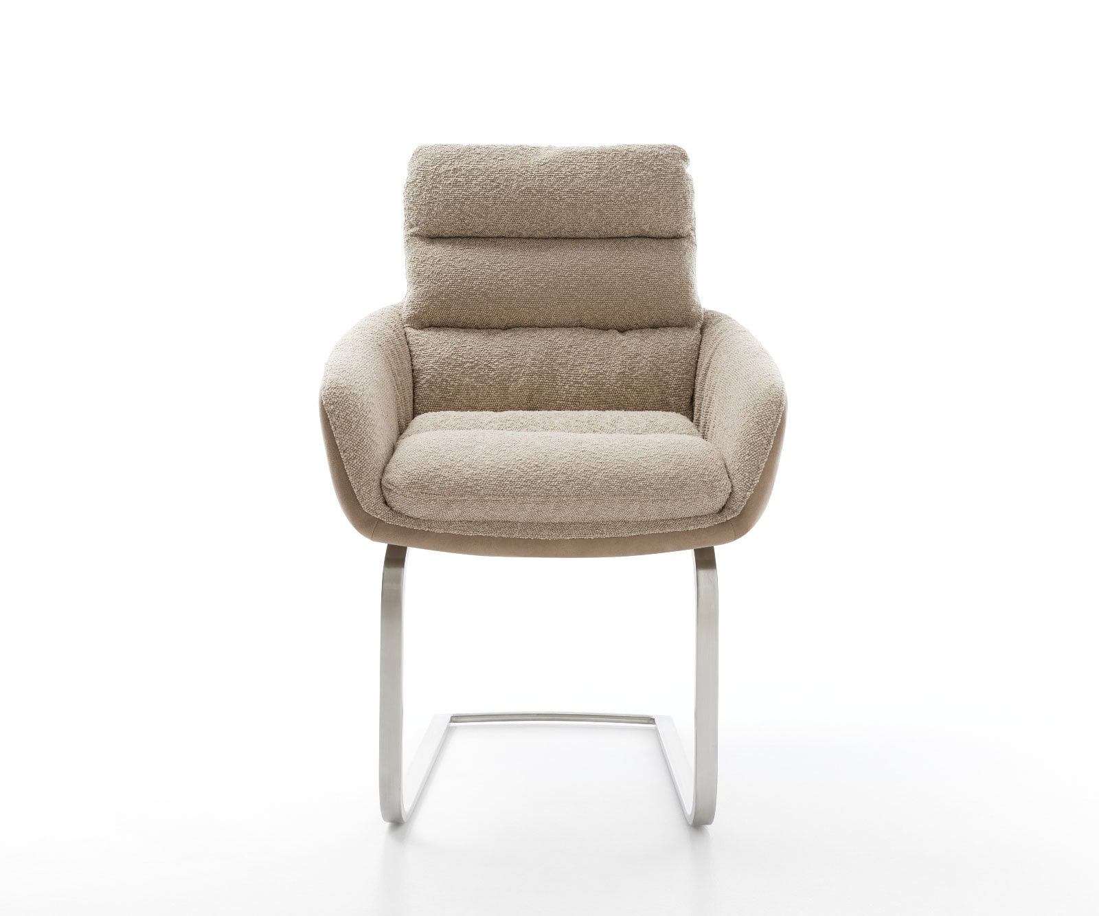 Freischwinger Abelia-Flex mit Armlehnen Materialmix Schlamm Freischwinger flach Edelstahl 1 Freischwinger Abelia-Flex mit Armlehnen Materialmix Schlamm Freischwinger flach Edelstahl 1