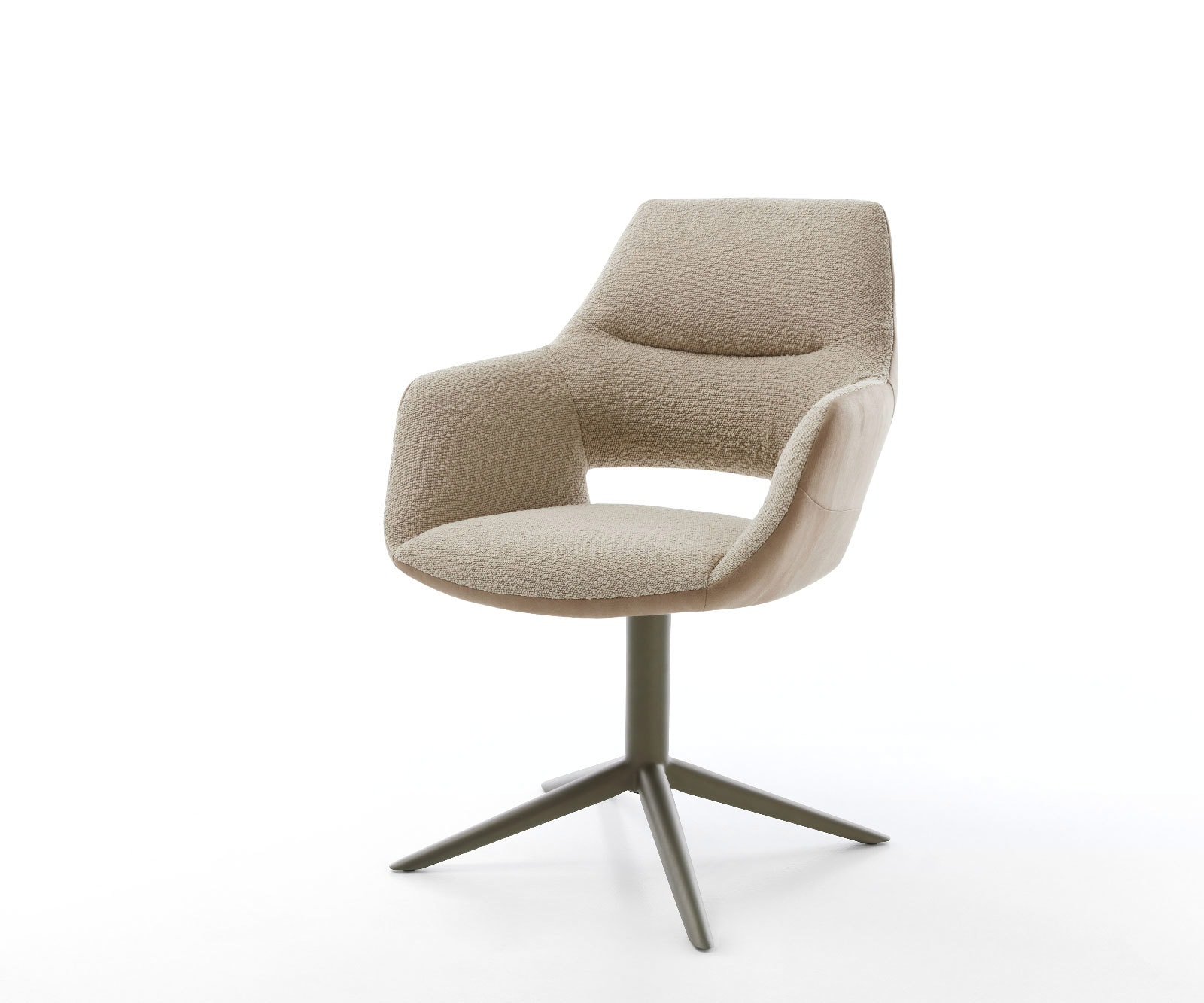 Drehstuhl Yago-Flex mit Armlehnen Materialmix Schlamm Fußkreuz Effektfinish Titan 360° drehbar Wippfunktion Taschenfederkern Drehstuhl Yago-Flex mit Armlehnen Materialmix Schlamm Fußkreuz Effektfinish Titan 360° drehbar Wippfunktion Taschenfederkern