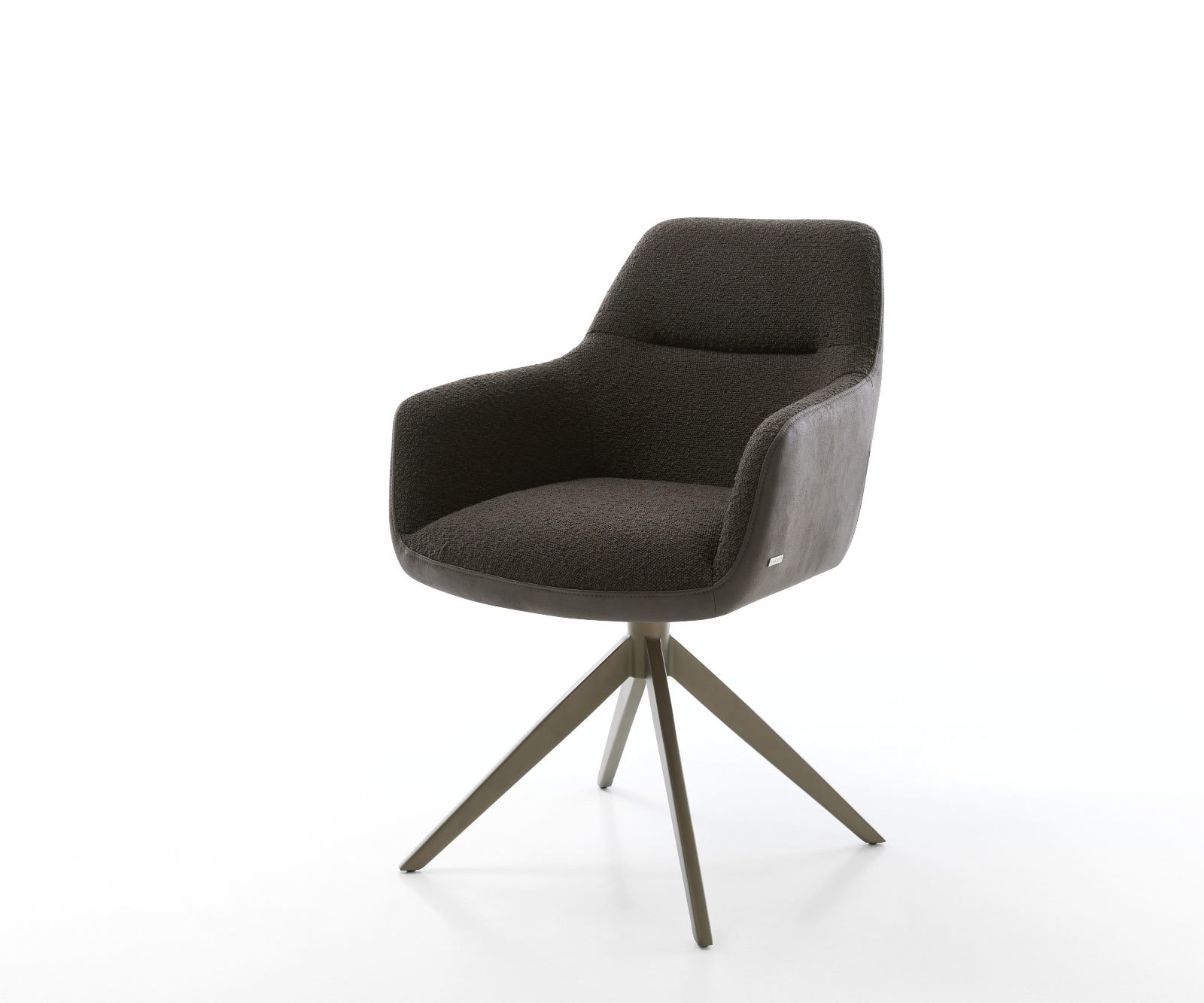 Drehstuhl Pejo-Flex Materialmix Schwarz Kreuzgestell breit Effektfinish Titan 360° drehbar Wippfunktion Taschenfederkern Drehstuhl Pejo-Flex Materialmix Schwarz Kreuzgestell breit Effektfinish Titan 360° drehbar Wippfunktion Taschenfederkern