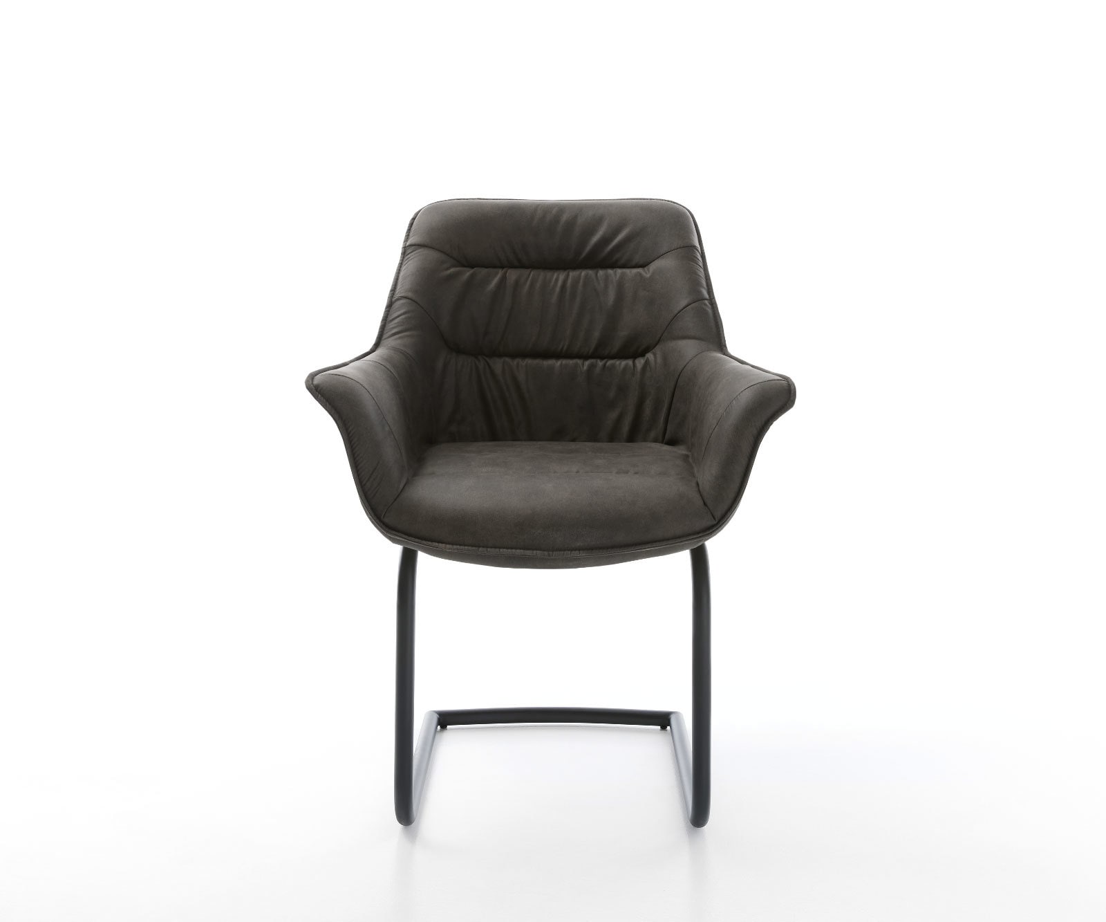 Freischwinger Kaira-Flex Mikrofaser Anthrazit Vintage Freischwinger rund Schwarz 1 Freischwinger Kaira-Flex Mikrofaser Anthrazit Vintage Freischwinger rund Schwarz 1