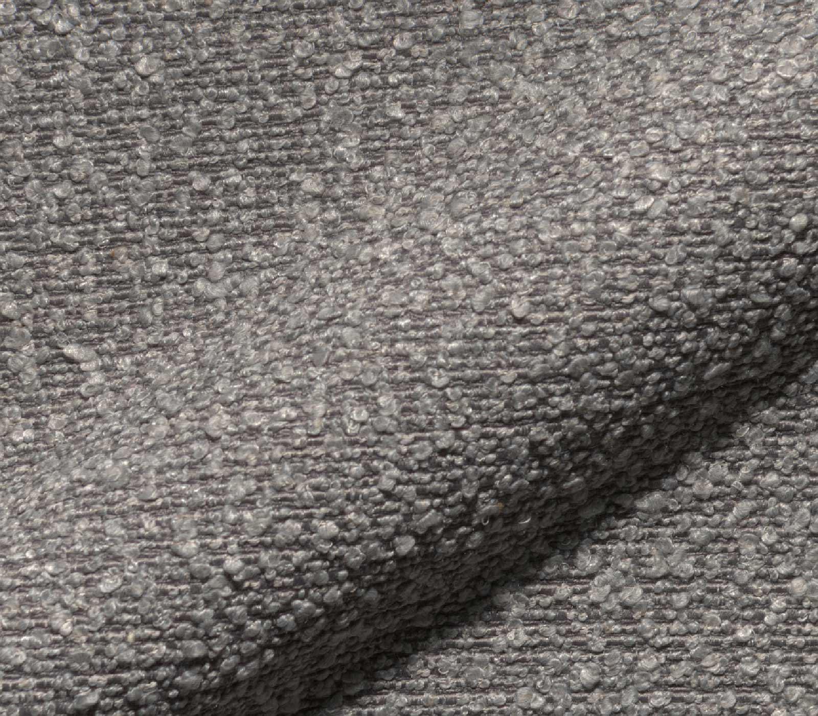 Drehstuhl Jova-Flex mit Armlehnen Bouclé Silbergrau Fußkreuz Schwarz 360° drehbar Taschenfederkern 2