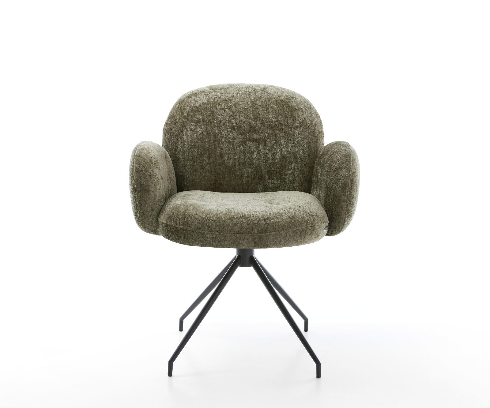 Drehstuhl Nube-Flex mit Armlehnen Chenille Olive Kreuzgestell konisch Schwarz 180° drehbar Taschenfederkern 1 Drehstuhl Nube-Flex mit Armlehnen Chenille Olive Kreuzgestell konisch Schwarz 180° drehbar Taschenfederkern 1