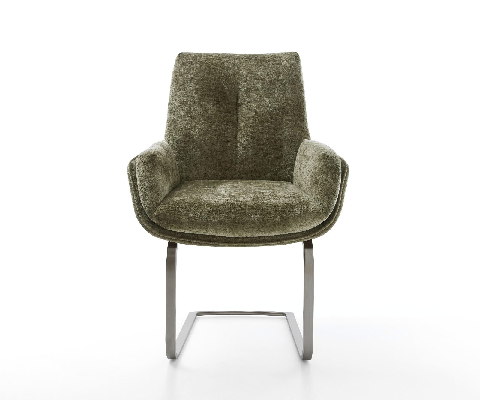 Freischwinger Clea-Flex Chenille Olive Freischwinger flach Graphit 2