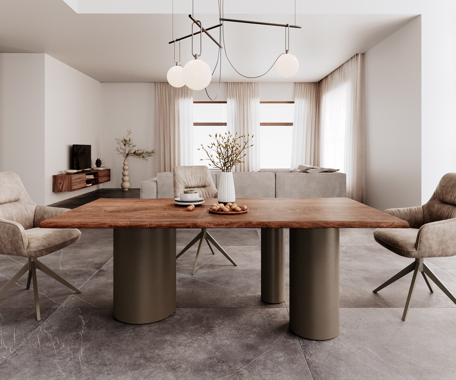 Esstisch Edge 200x100 Akazie Braun Troa Metall Effektfinish Titan Live-Edge 1 Esstisch Edge 200x100 Akazie Braun Troa Metall Effektfinish Titan Live-Edge 1