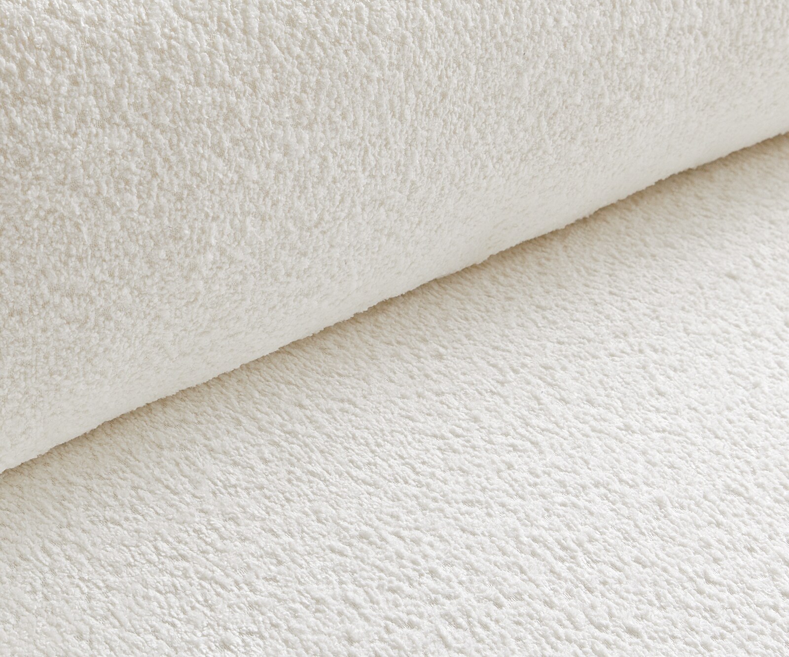 Ecksofa Sirpio L 350x160 cm Bouclé Creme-Weiß Recamiere variabel 2