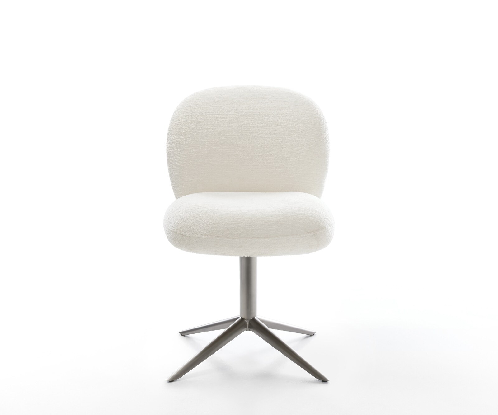Drehstuhl Nube-Flex Bouclé Soft Beige Fußkreuz Graphit 360° drehbar Wippfunktion Taschenfederkern 2