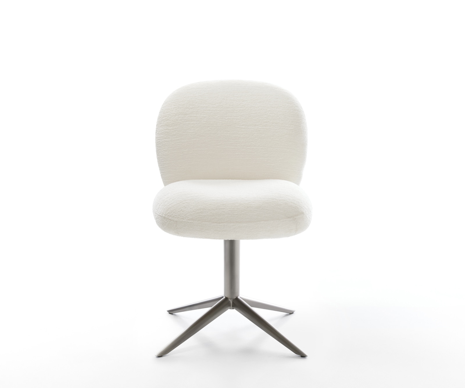 Drehstuhl Nube-Flex Bouclé Soft Beige Fußkreuz Graphit 360° drehbar Wippfunktion Taschenfederkern 2