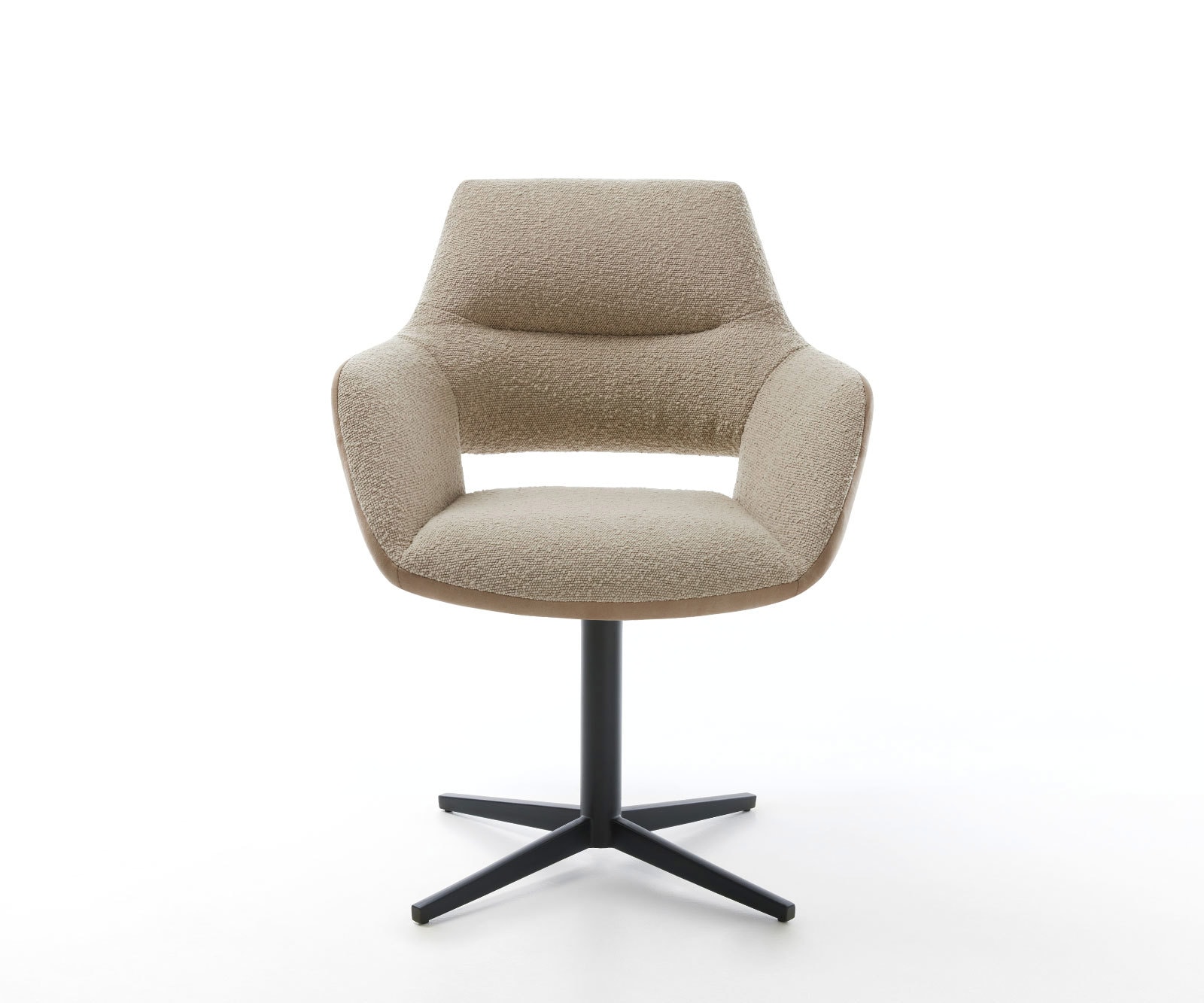 Drehstuhl Yago-Flex mit Armlehnen Materialmix Schlamm Fußkreuz Schwarz 360° drehbar Taschenfederkern 1 Drehstuhl Yago-Flex mit Armlehnen Materialmix Schlamm Fußkreuz Schwarz 360° drehbar Taschenfederkern 1