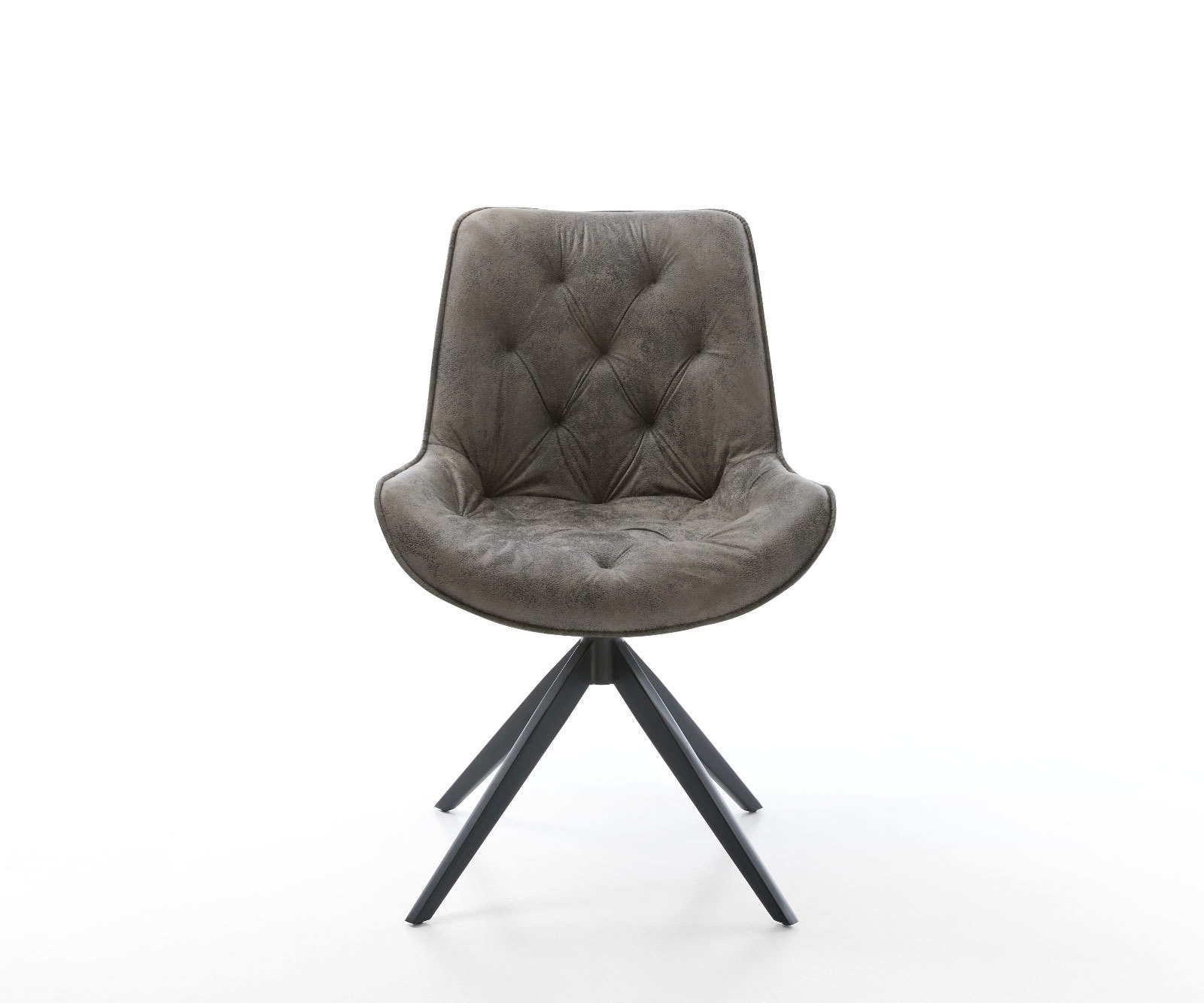 Esszimmerstuhl Taimi-Flex Mikrofaser Grau Antik Kreuzgestell breit Schwarz 1 Esszimmerstuhl Taimi-Flex Mikrofaser Grau Antik Kreuzgestell breit Schwarz 1