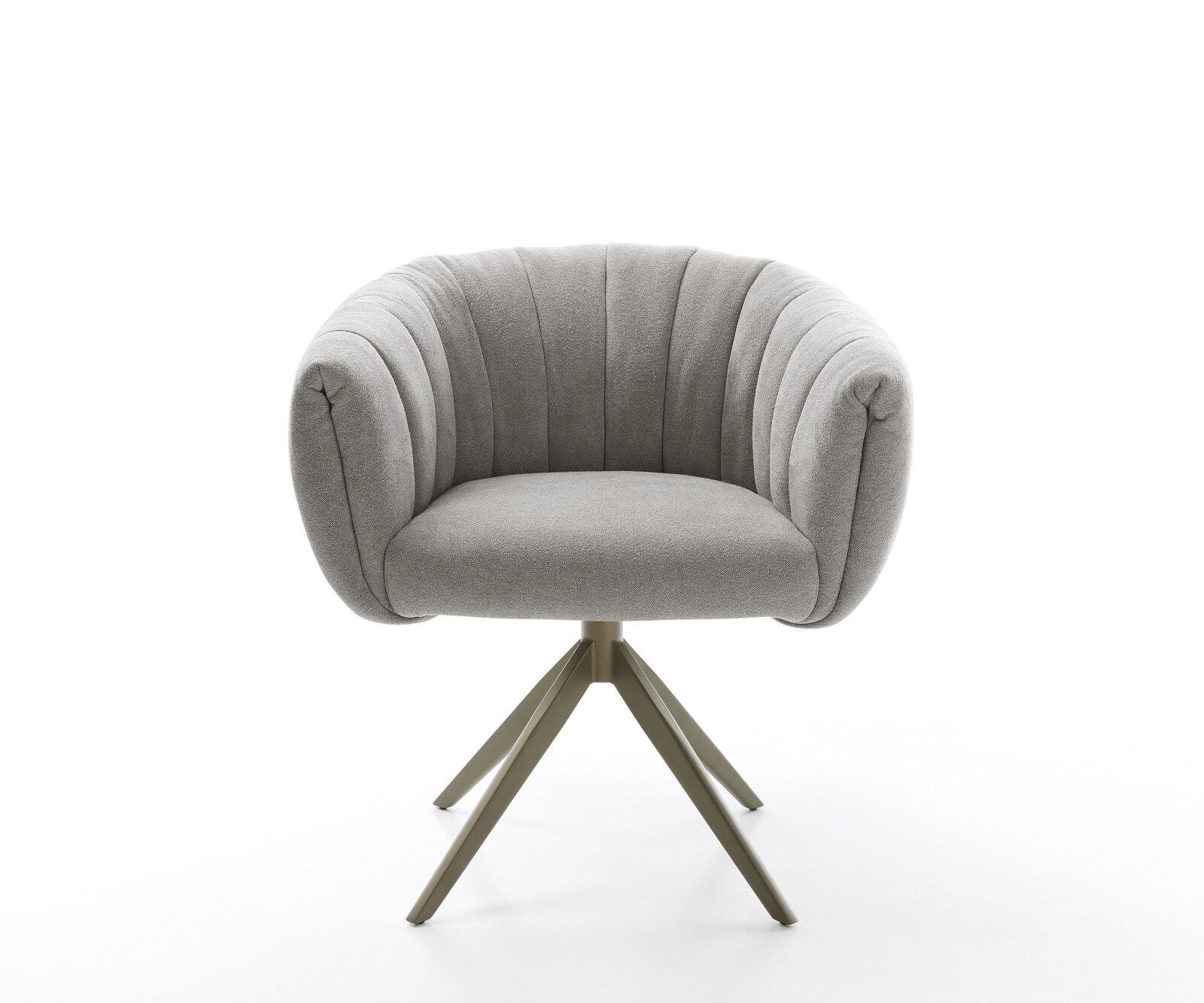 Drehstuhl Jada-Flex Strukturstoff Soft Grau Kreuzgestell breit Effektfinish Titan 360° drehbar Wippfunktion Taschenfederkern 2