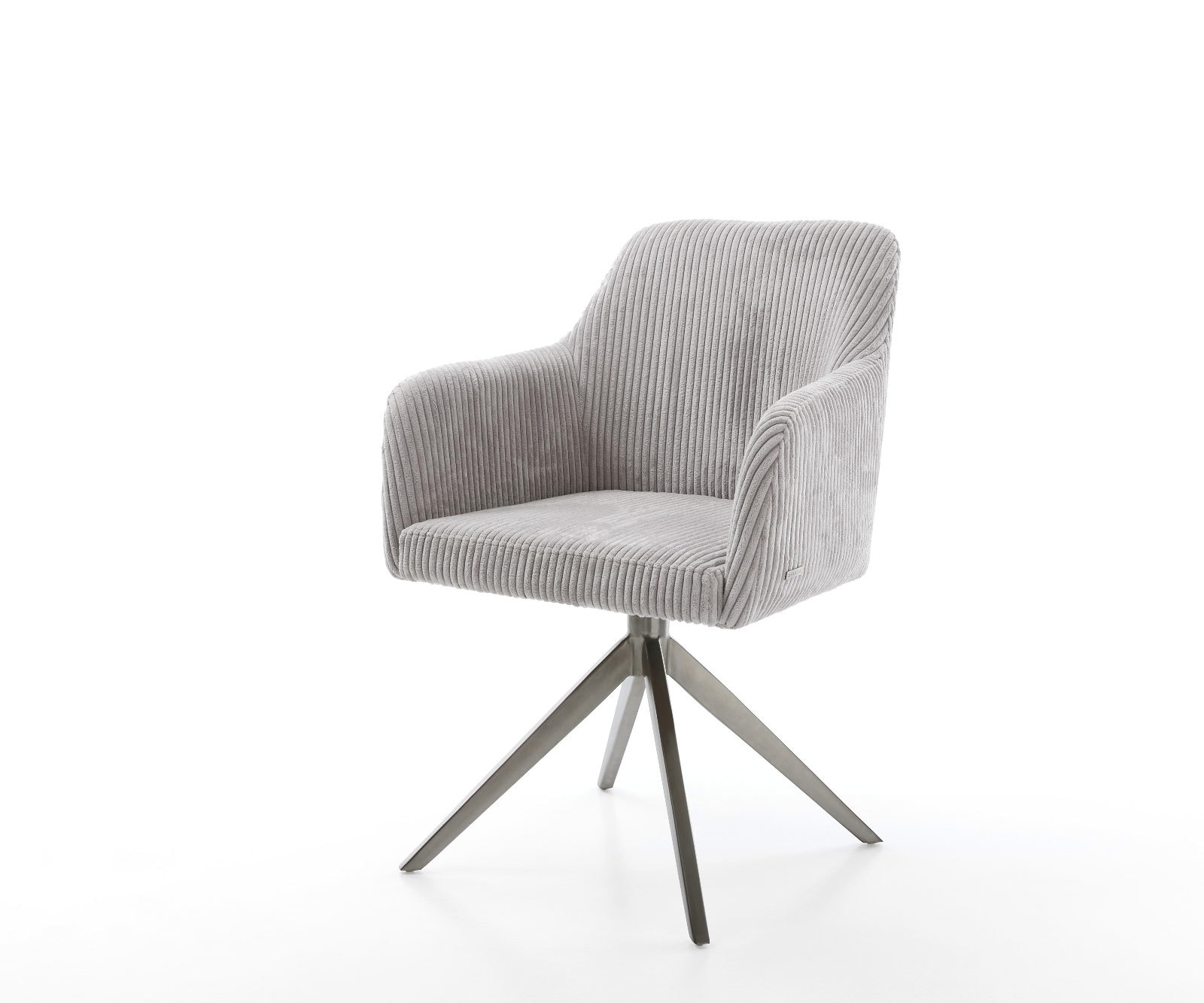 Drehstuhl Greg-Flex Cord Silbergrau Kreuzgestell breit Graphit 360° drehbar Wippfunktion Taschenfederkern Drehstuhl Greg-Flex Cord Silbergrau Kreuzgestell breit Graphit 360° drehbar Wippfunktion Taschenfederkern