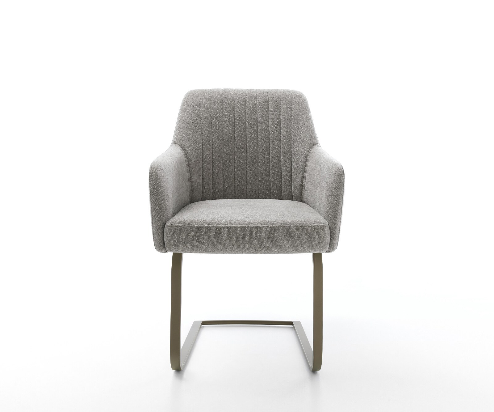 Freischwinger Greg-Flex Strukturstoff Soft Grau Freischwinger flach Effektfinish Titan Taschenfederkern 2