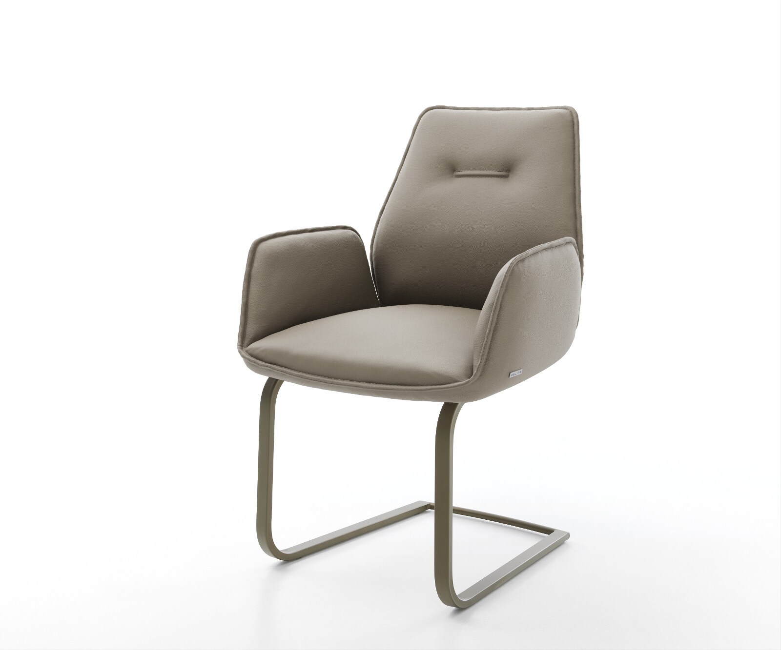 Freischwinger Zoa-Flex Echt-Leder Schlamm Freischwinger flach Effektfinish Titan