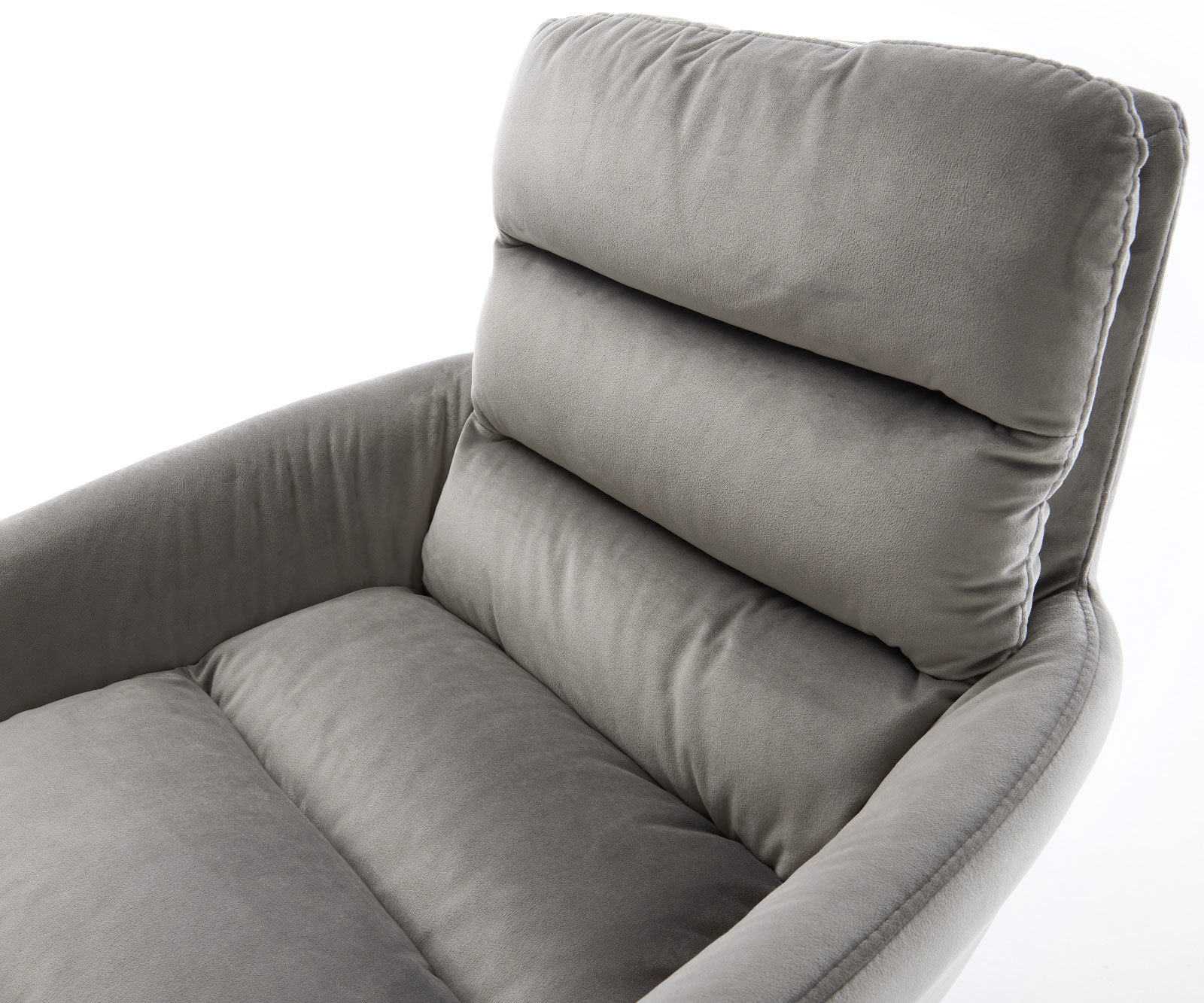 Drehstuhl Abelia-Flex mit Armlehnen Samt Grau Kreuzgestell breit Schwarz 360° drehbar Wippfunktion 3 Drehstuhl Abelia-Flex mit Armlehnen Samt Grau Kreuzgestell breit Schwarz 360° drehbar Wippfunktion 3