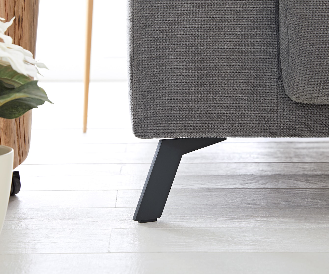 Ecksofa Ordino 285x200 Mikrofaser Grau Ottomane rechts elektrische Sitztiefenverstellung 8