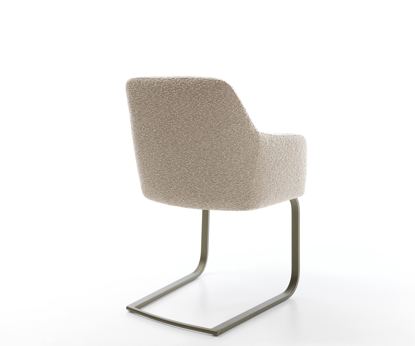 Freischwinger Greg-Flex Bouclé Schlamm Freischwinger flach Effektfinish Titan Taschenfederkern 4