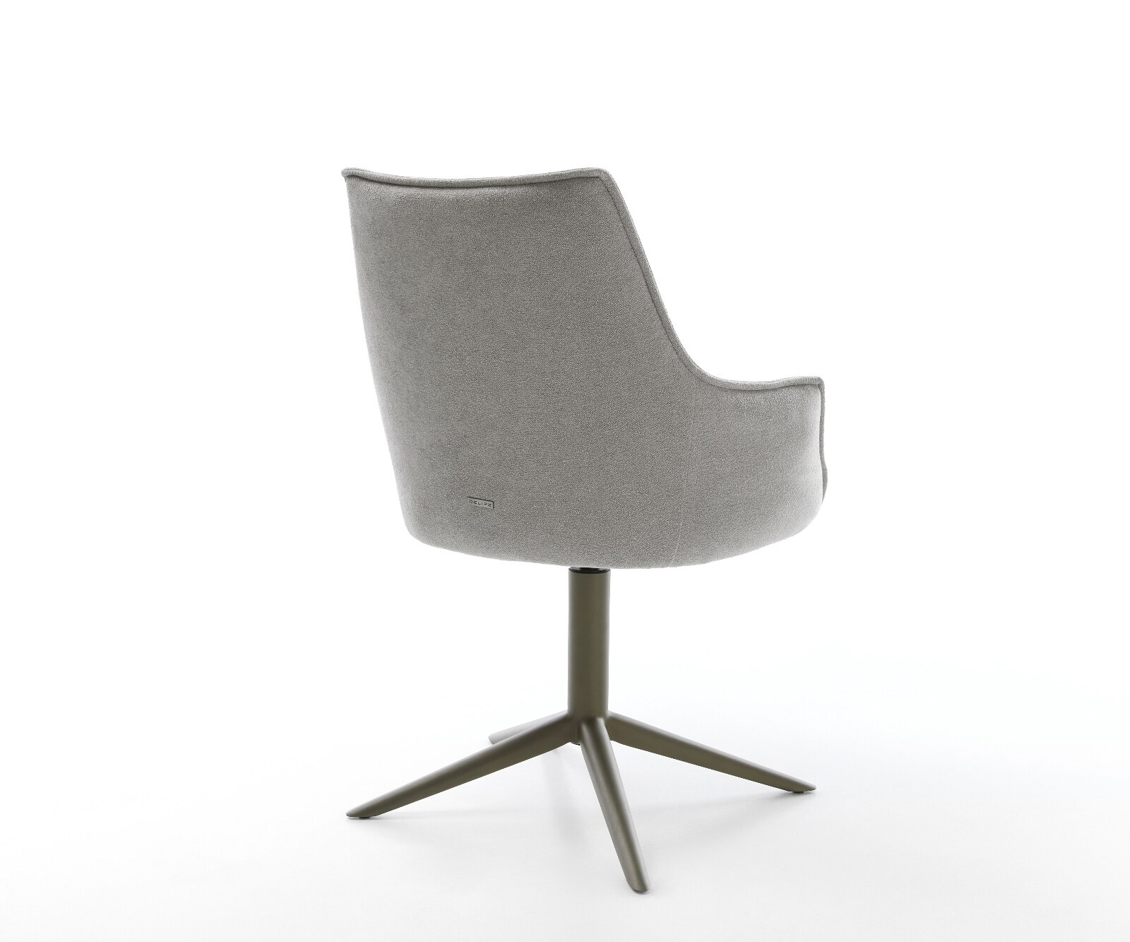 Drehstuhl Alja-Flex mit Armlehnen Strukturstoff Soft Grau Fußkreuz Effektfinish Titan 360° drehbar Wippfunktion Taschenfederkern 5