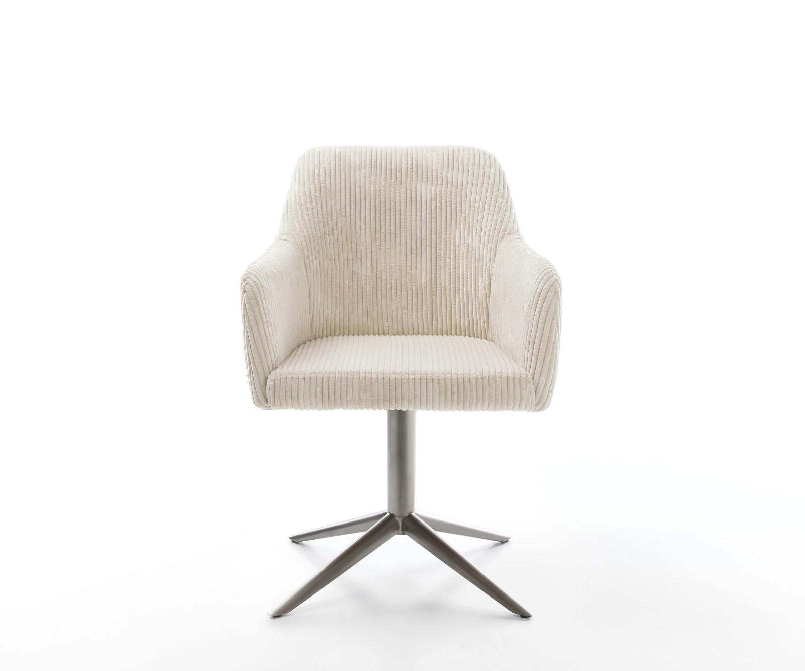 Drehstuhl Greg-Flex Cord Beige Fußkreuz Graphit 360° drehbar Wippfunktion Taschenfederkern 1