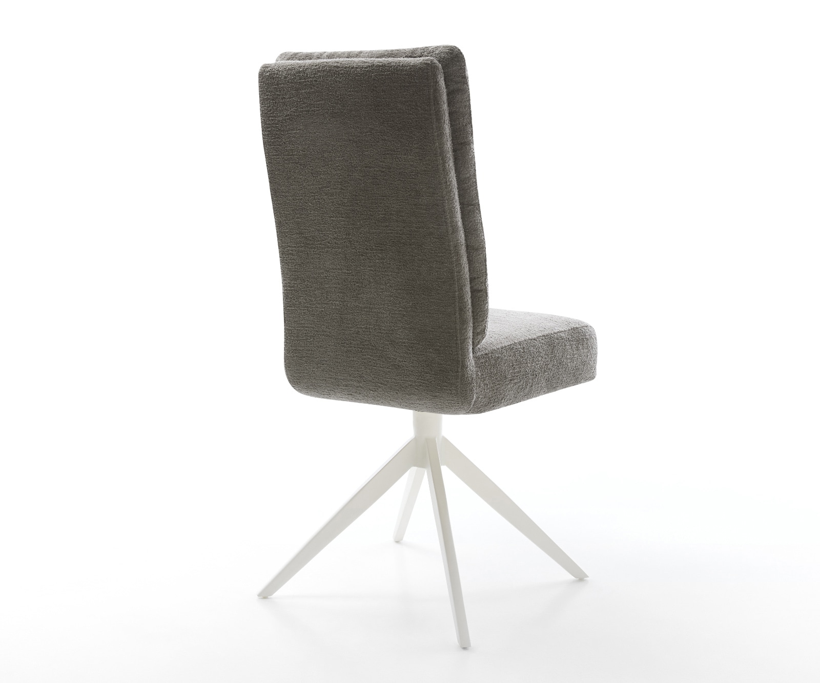 Drehstuhl Pela-Flex Bouclé Soft Schlamm Kreuzgestell breit Weiß 360° drehbar Wippfunktion Taschenfederkern 4