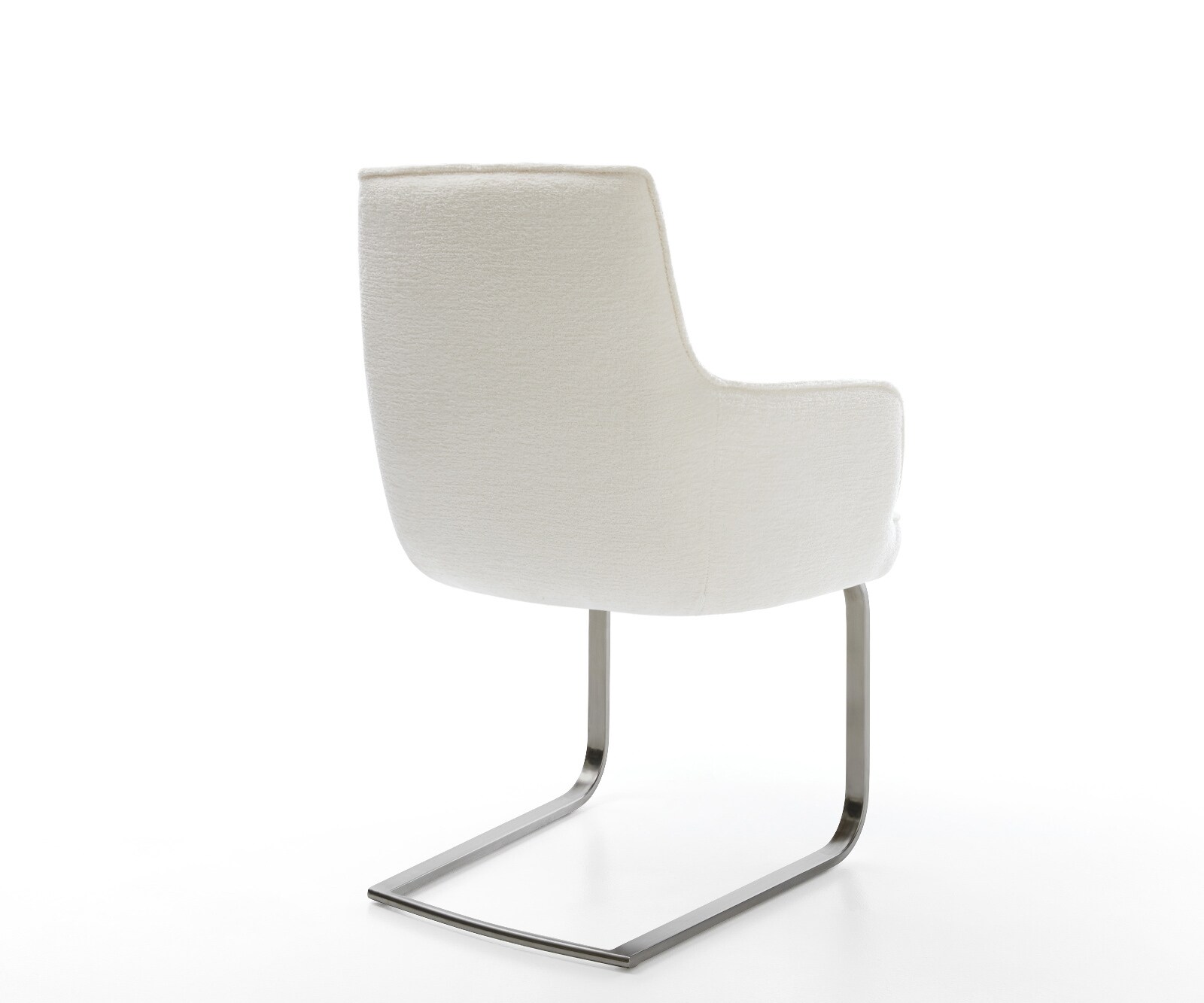 Freischwinger Heira-Flex mit Armlehnen Bouclé Soft Beige Freischwinger flach Graphit Taschenfederkern 5