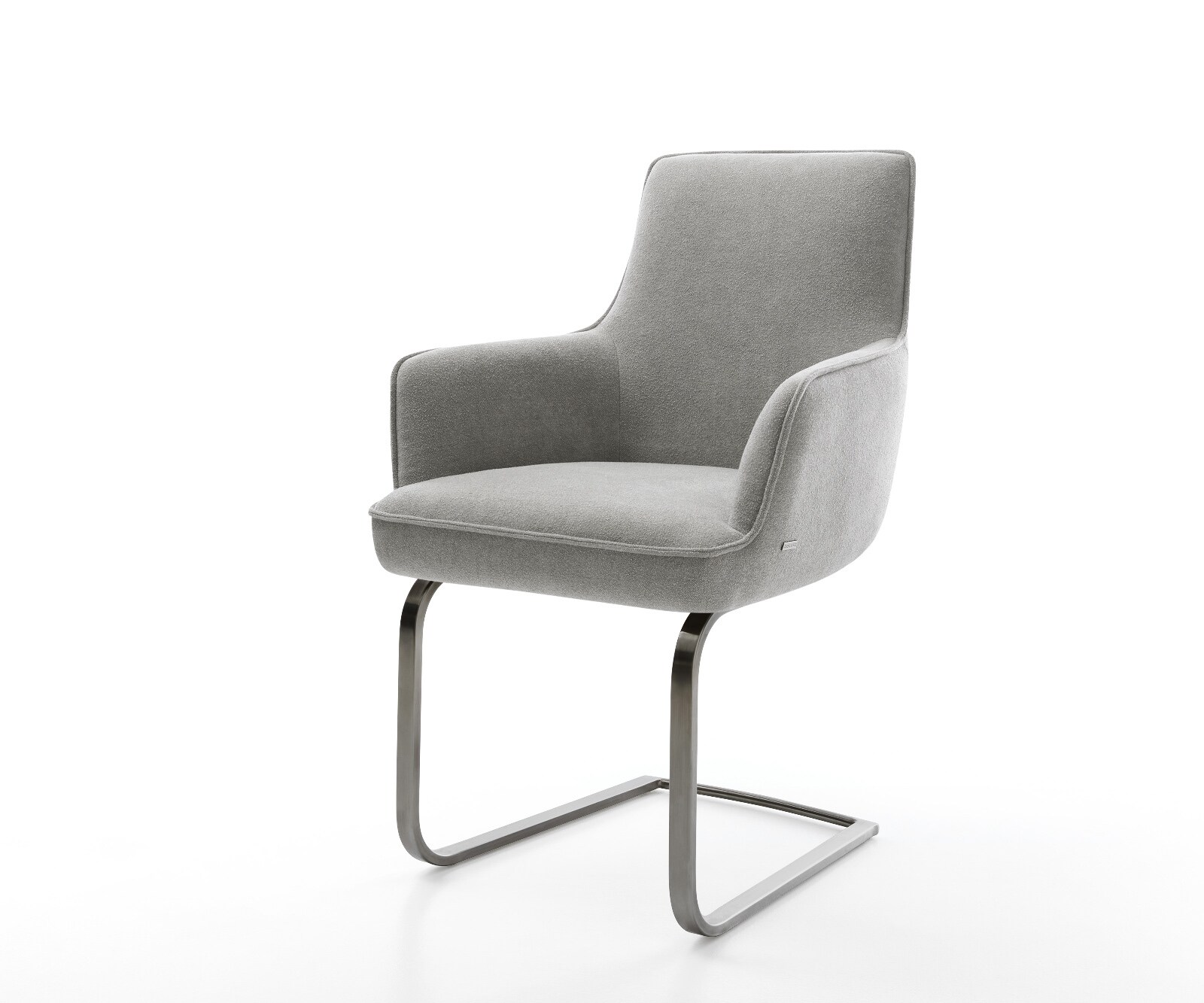 Freischwinger Heira-Flex mit Armlehnen Strukturstoff Soft Grau Freischwinge günstig online kaufen