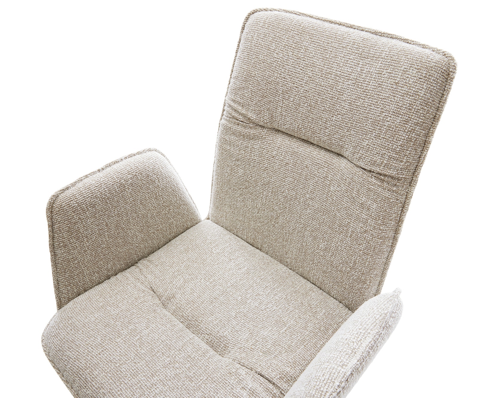 Drehstuhl Vinja-Flex Webstoff Soft Beige Kreuzgestell breit Graphit 360° drehbar Wippfunktion 4
